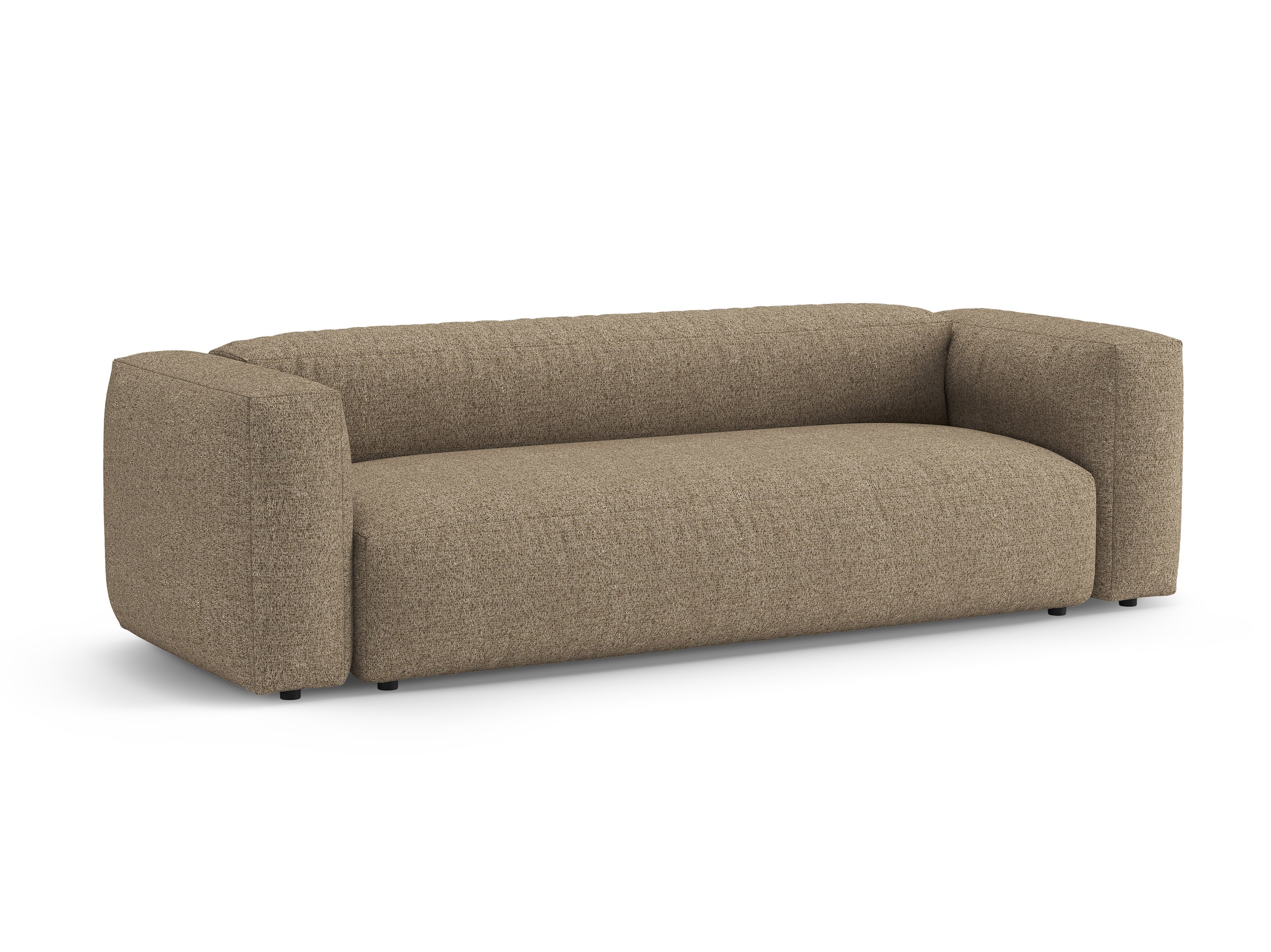 Sofa 3-osobowa z funkcją spania MARTINA cappuccino boucle