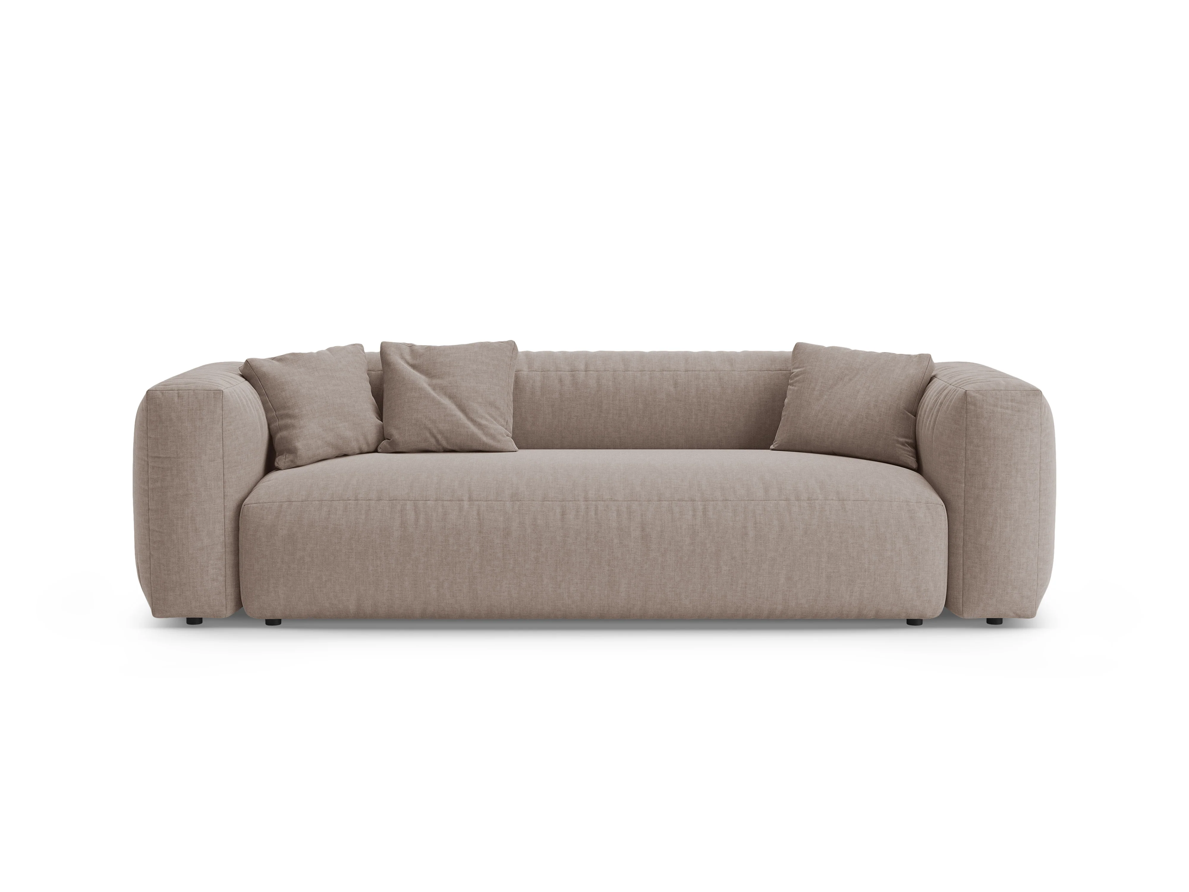 Sofa 3-osobowa z funkcją spania MARTINA ciemny beżowy - Image 4
