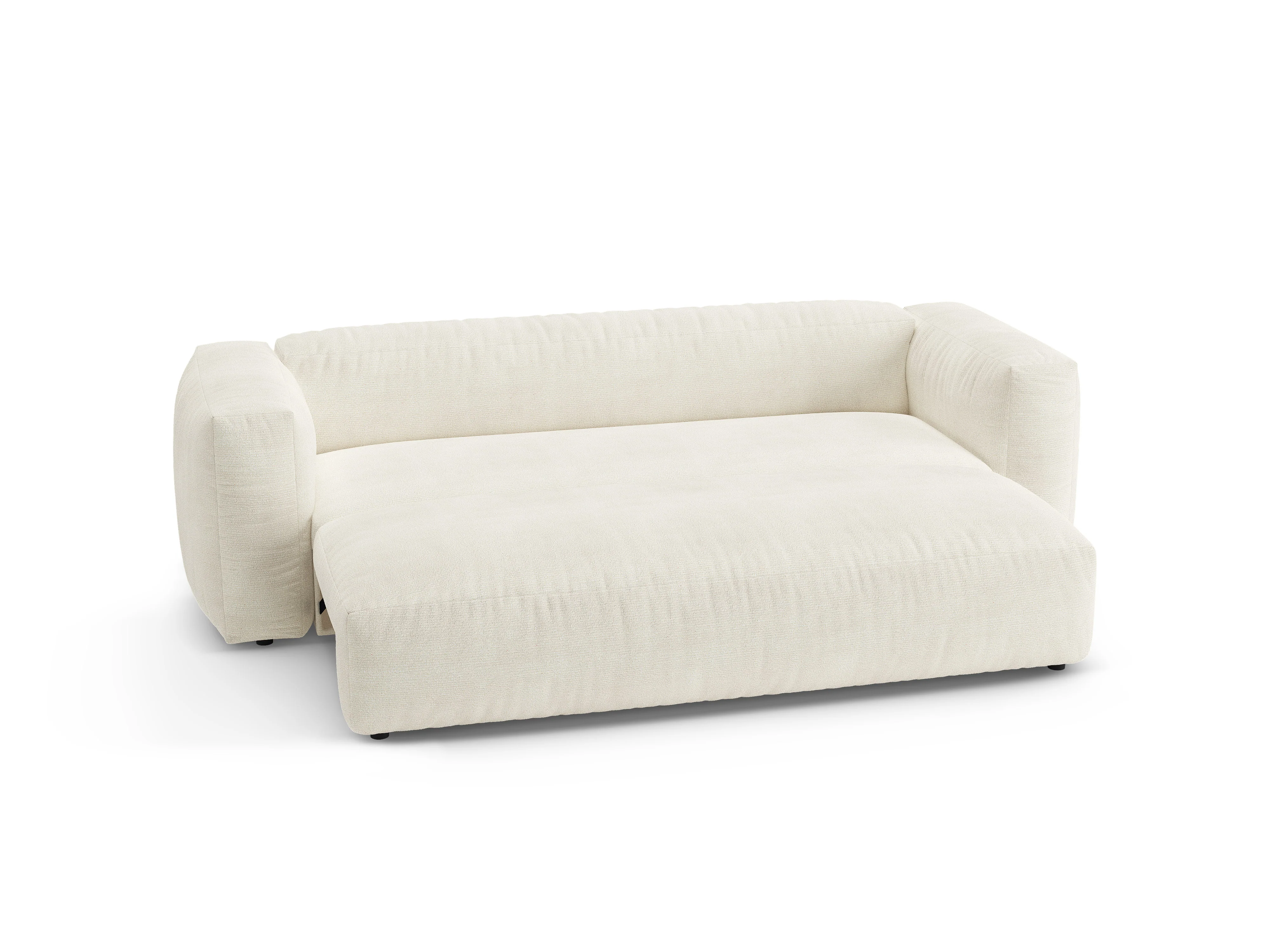 Sofa 3-osobowa z funkcją spania MARTINA kość słoniowa boucle - Image 6