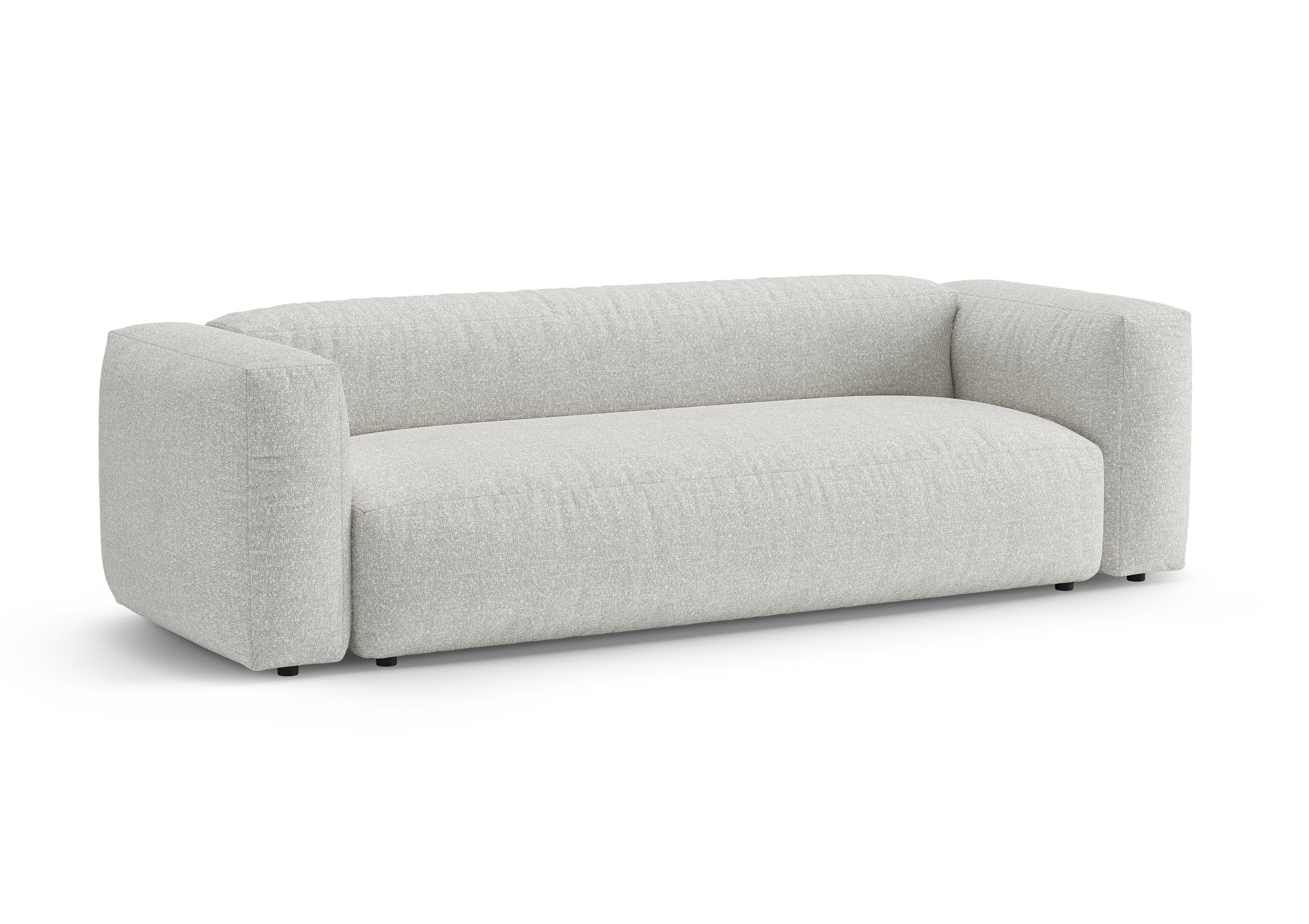 Sofa 3-osobowa z funkcją spania MARTINA szarobeżowy melanż boucle
