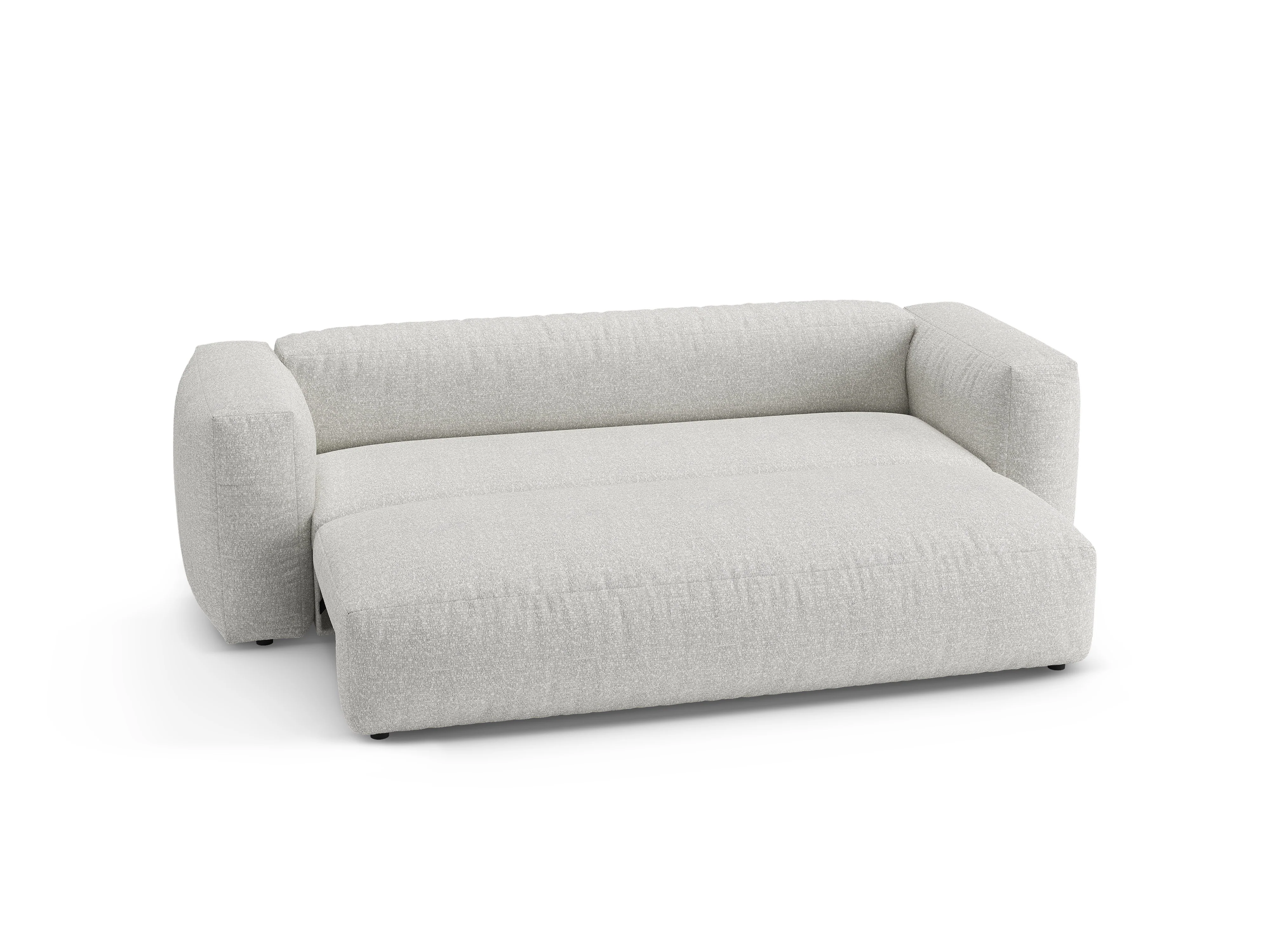 Sofa 3-osobowa z funkcją spania MARTINA szarobeżowy melanż boucle - Image 6