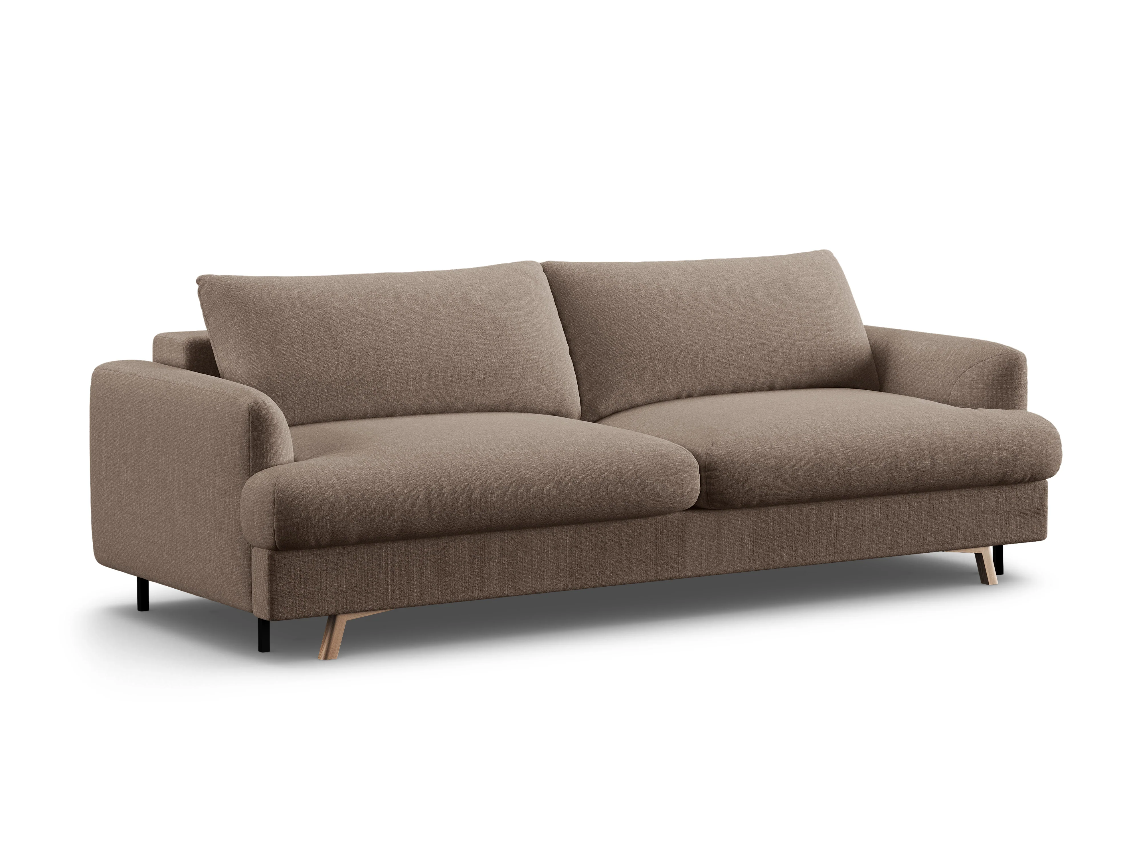 Sofa 3-osobowa z funkcją spania NAOMI cappuccino