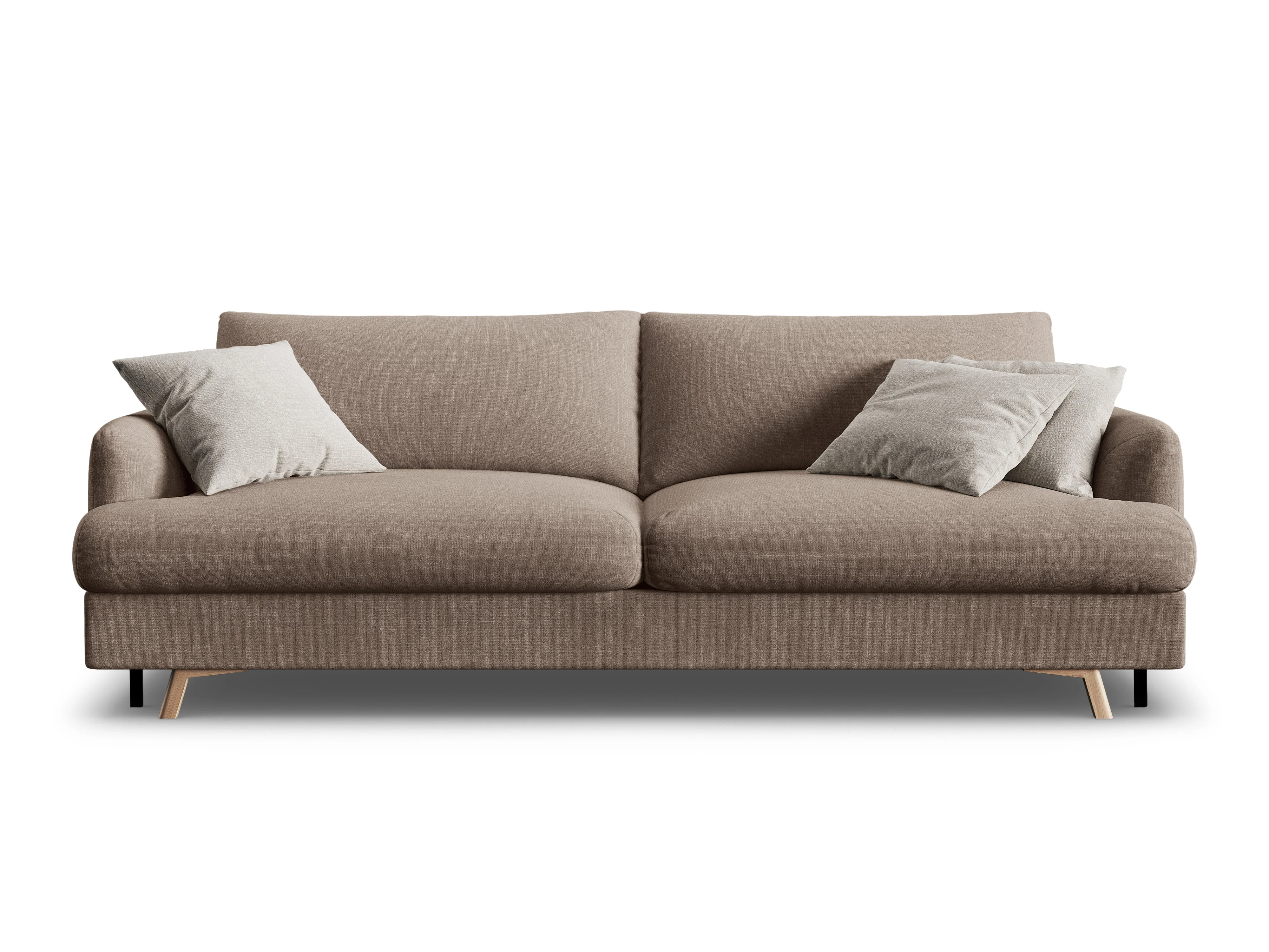 Sofa 3-osobowa z funkcją spania NAOMI cappuccino - Image 2