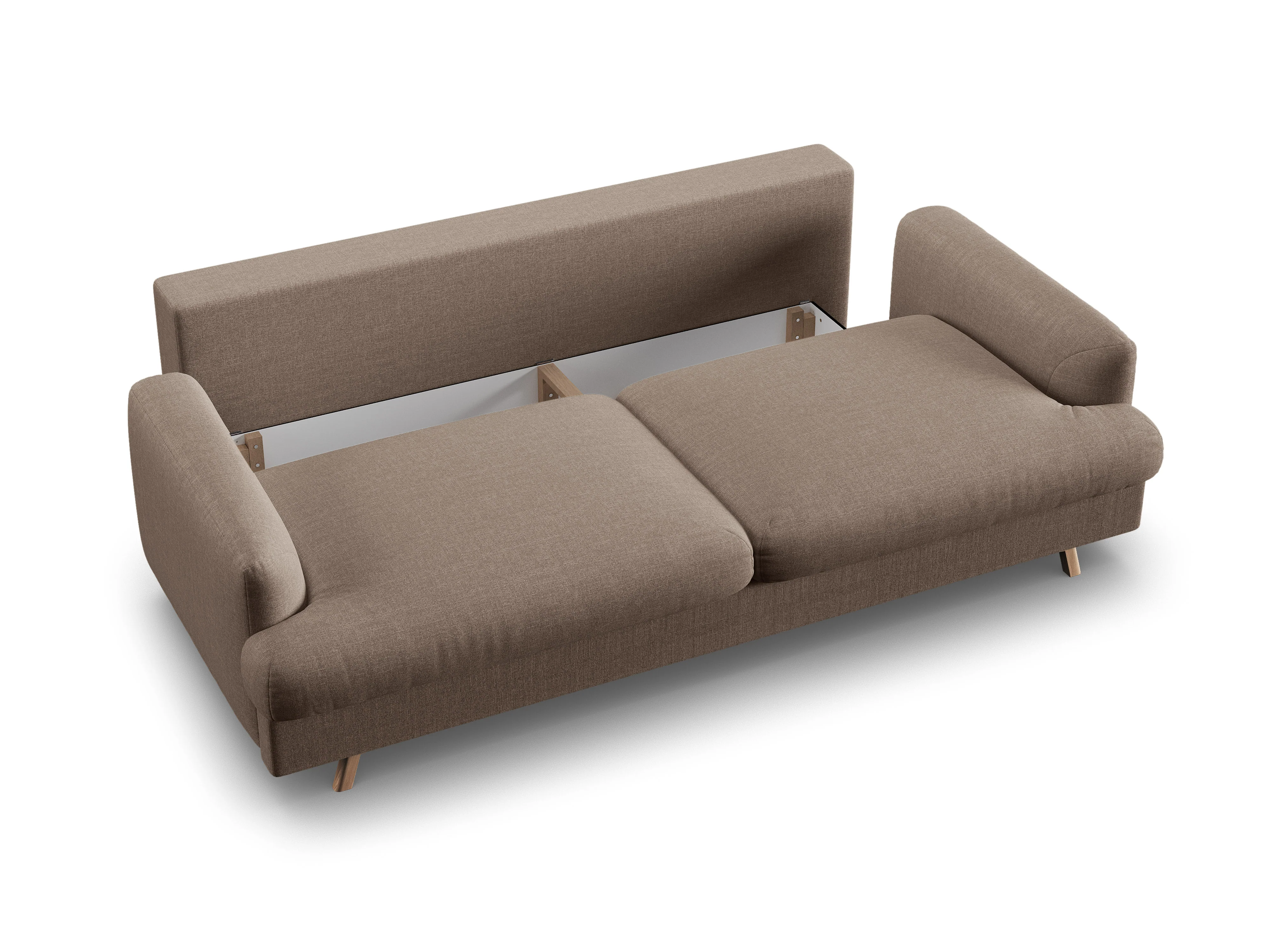 Sofa 3-osobowa z funkcją spania NAOMI cappuccino - Image 3