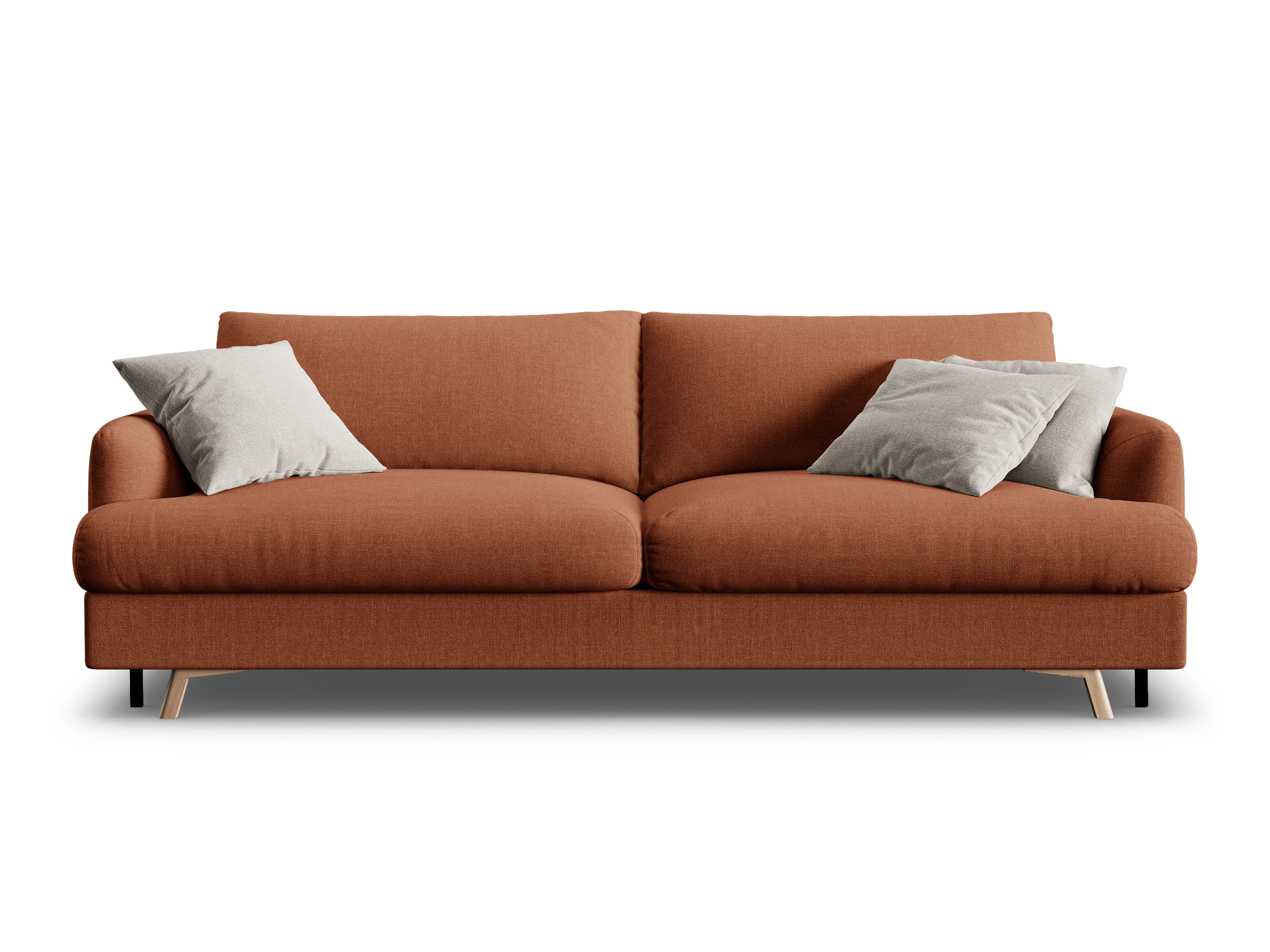 Sofa 3-osobowa z funkcją spania NAOMI ceglany - Image 2