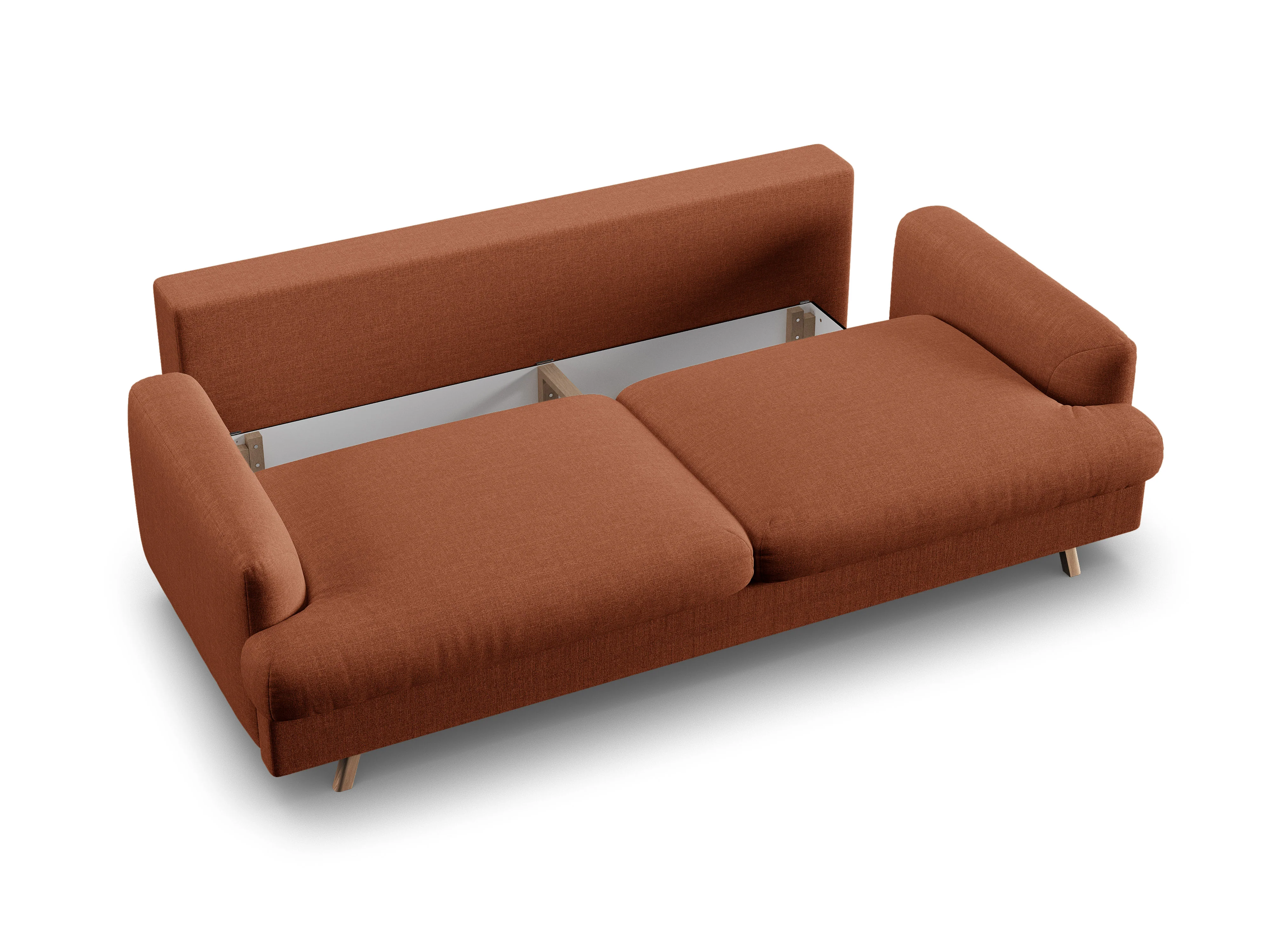 Sofa 3-osobowa z funkcją spania NAOMI ceglany - Image 3