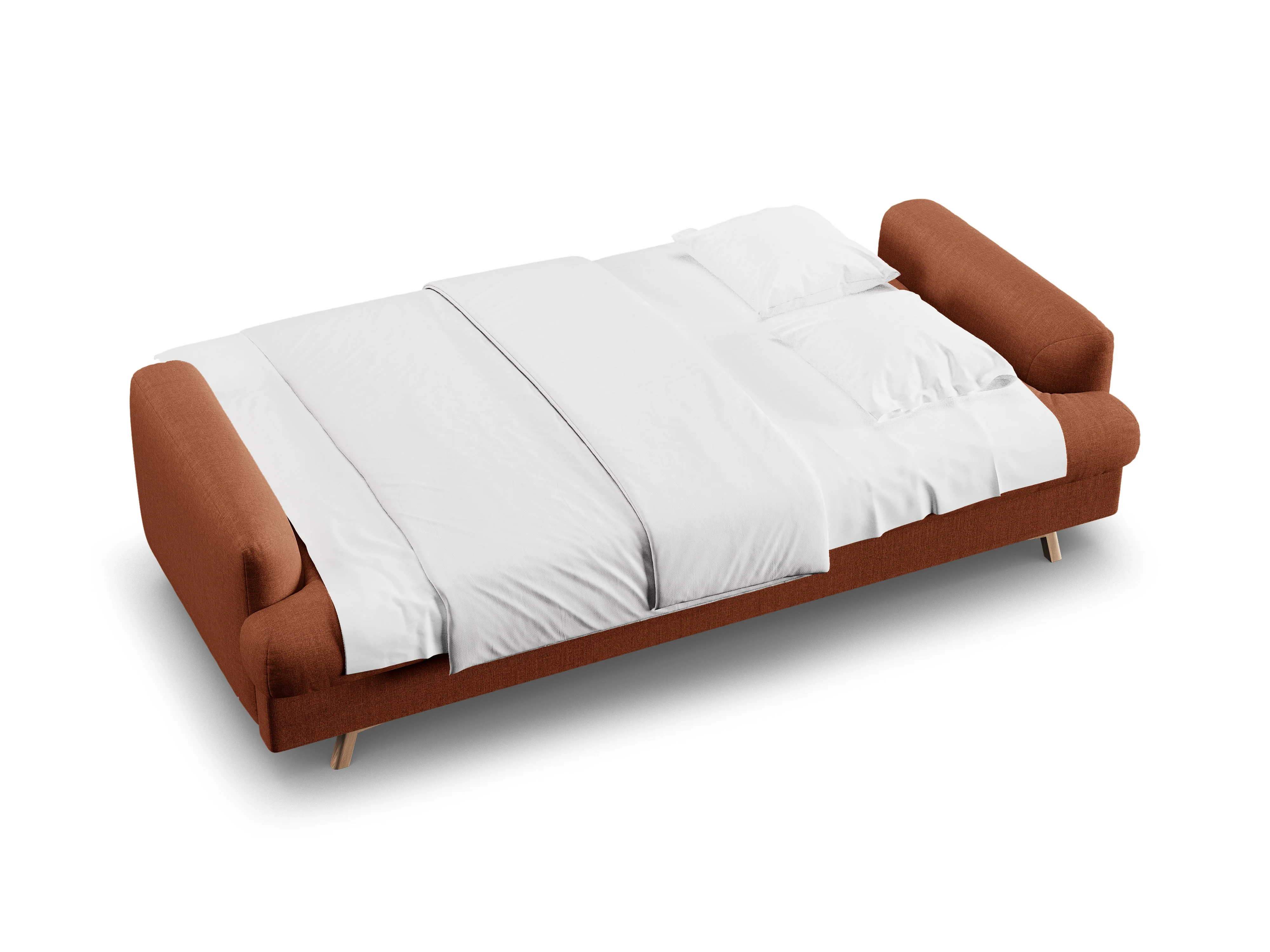 Sofa 3-osobowa z funkcją spania NAOMI ceglany - Image 6