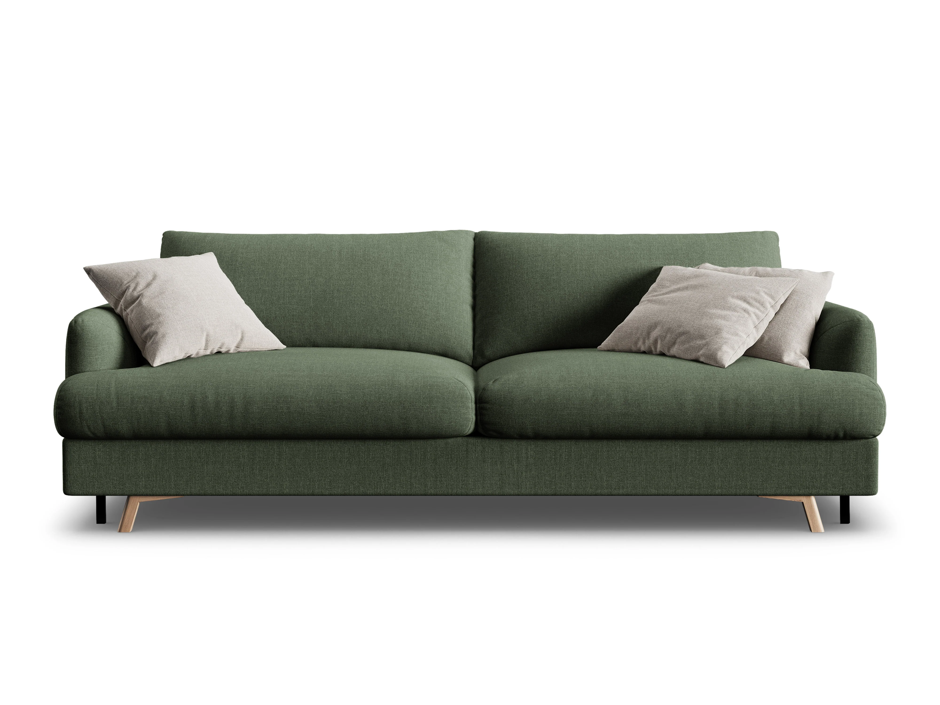 Sofa 3-osobowa z funkcją spania NAOMI zielony mech - Image 3