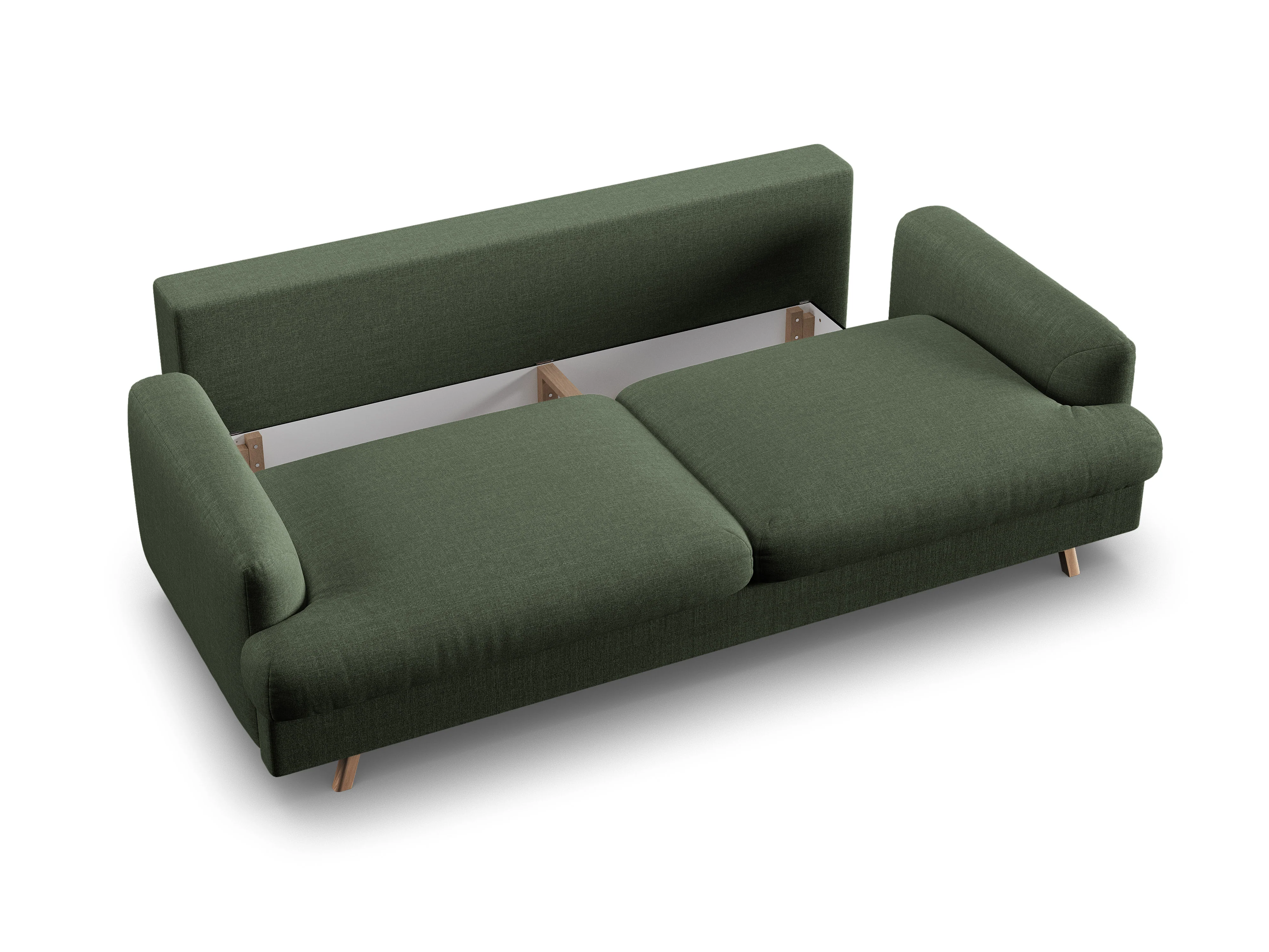 Sofa 3-osobowa z funkcją spania NAOMI zielony mech - Image 5