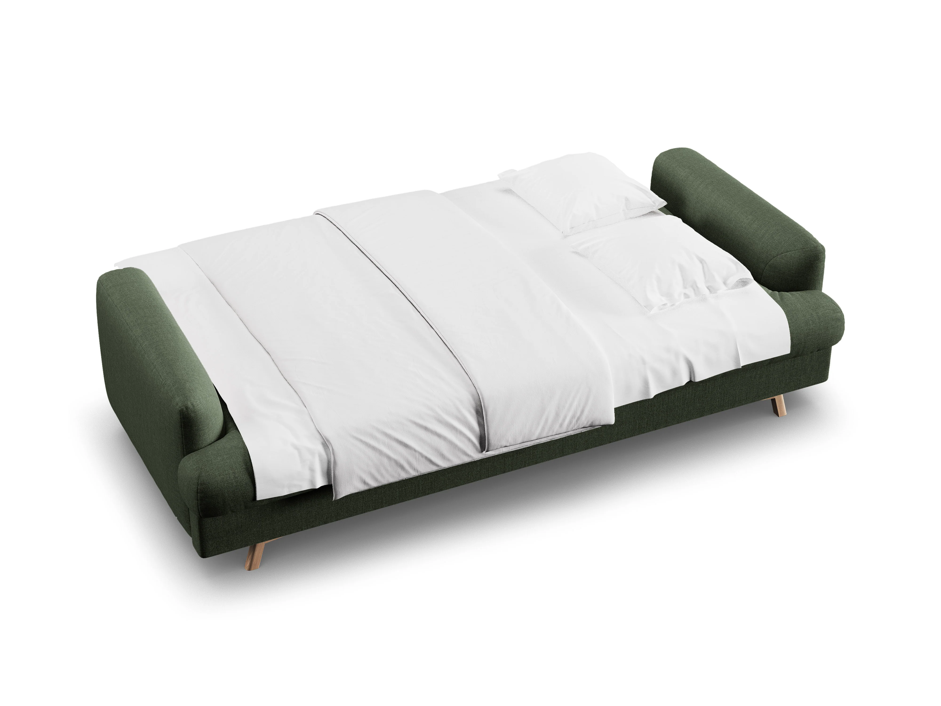 Sofa 3-osobowa z funkcją spania NAOMI zielony mech - Image 6