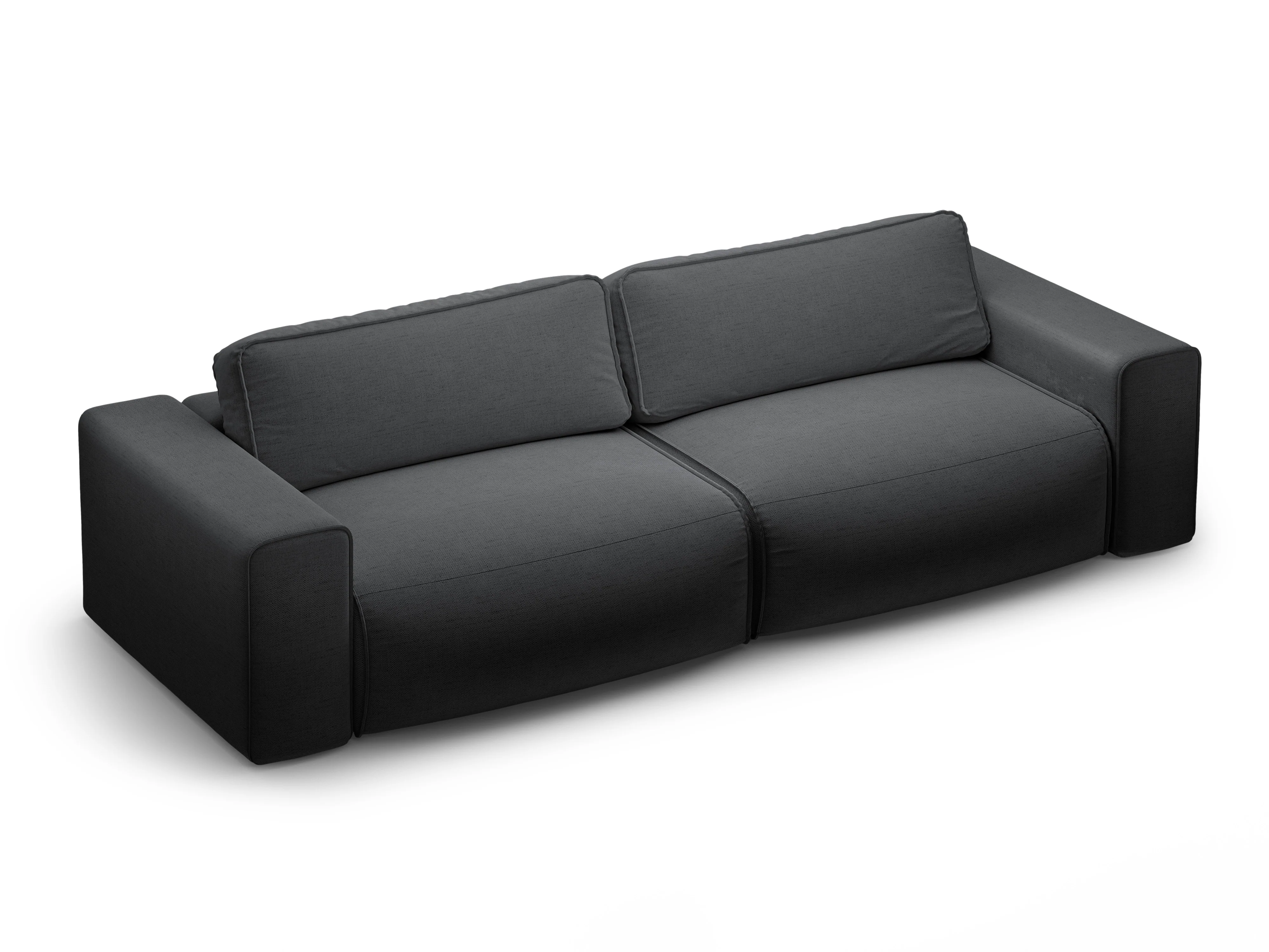 Sofa 3-osobowa z funkcją spania VICTOR antracytowy szenil - Image 3