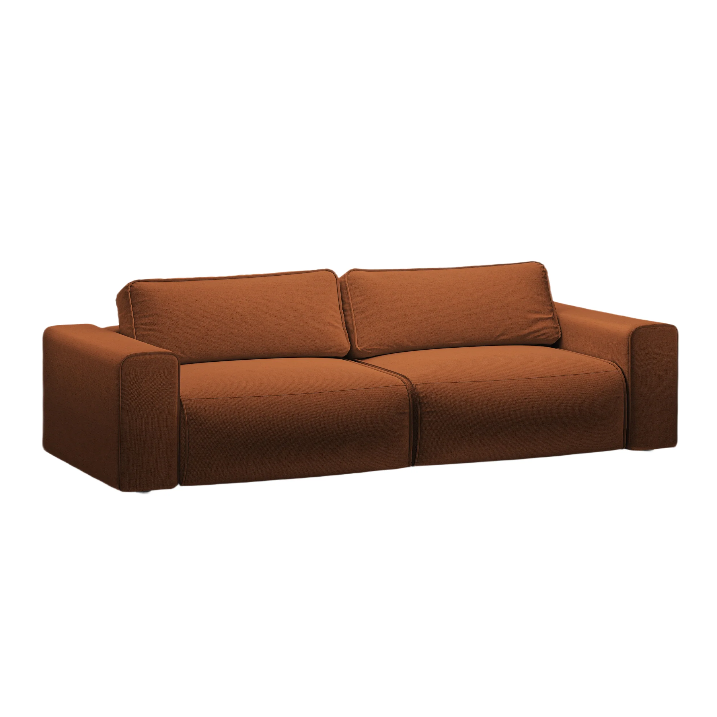 Sofa 3-osobowa z funkcją spania VICTOR ceglany szenil