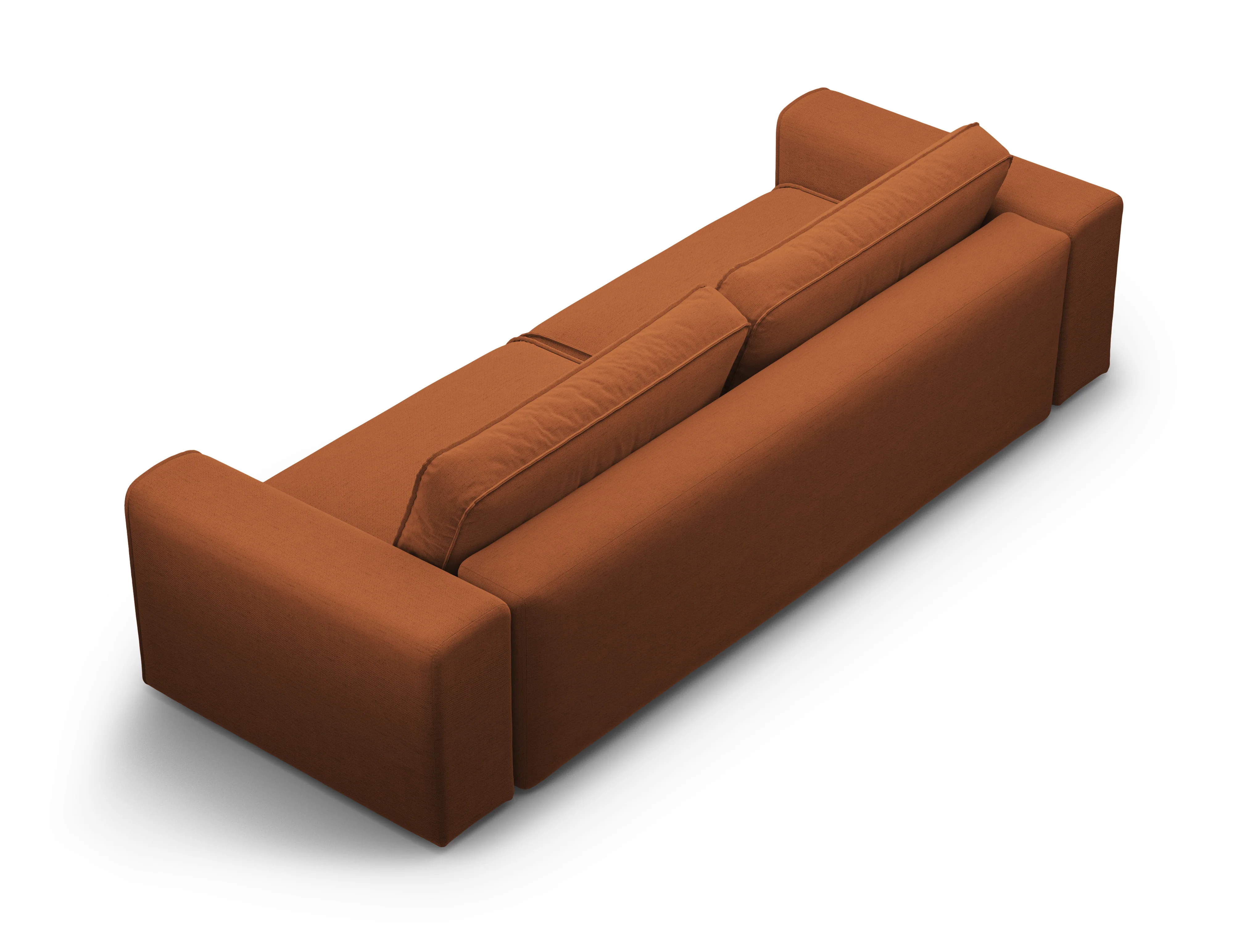 Sofa 3-osobowa z funkcją spania VICTOR ceglany szenil - Image 3
