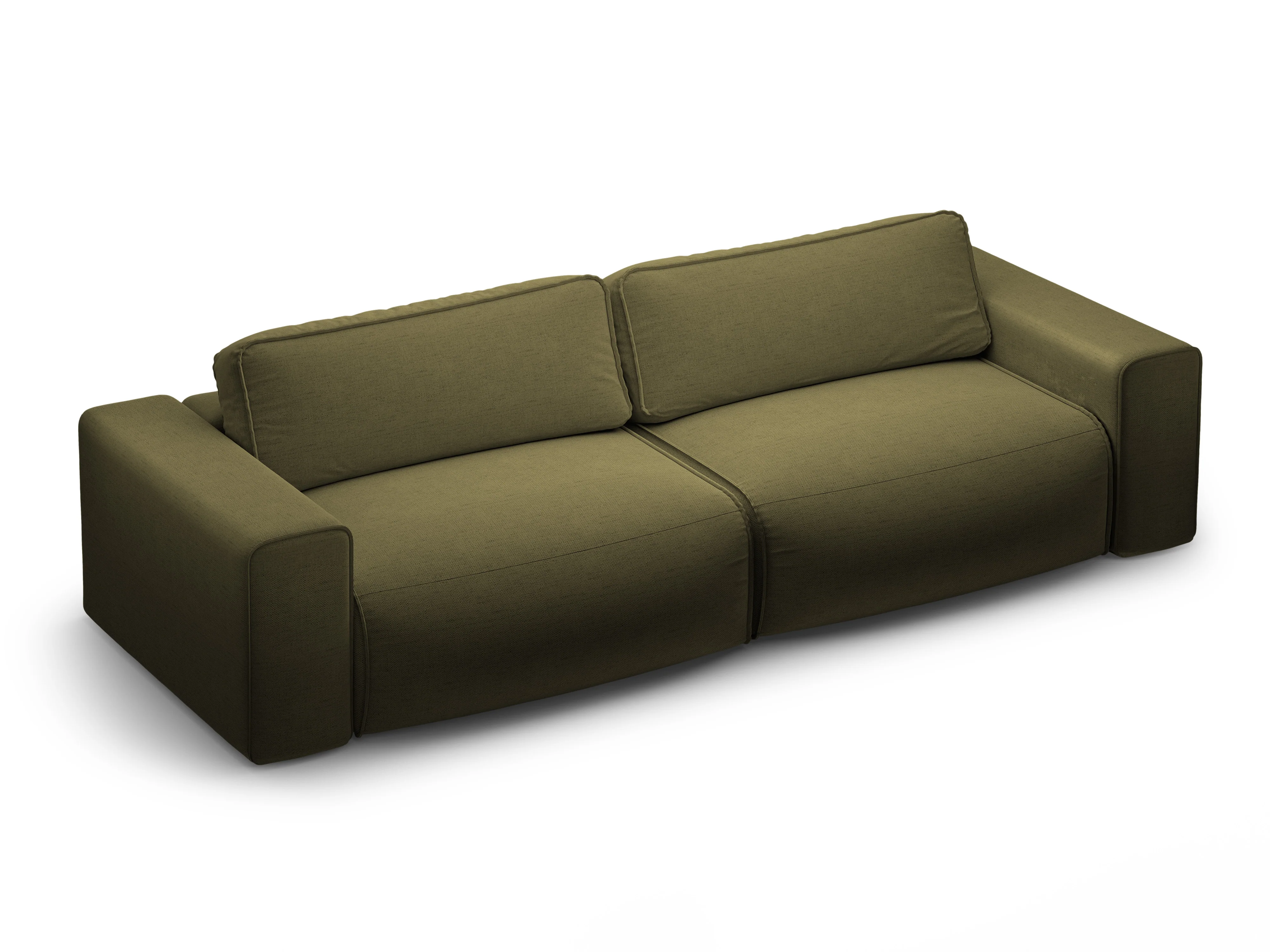 Sofa 3-osobowa z funkcją spania VICTOR zielony szenil - Image 2