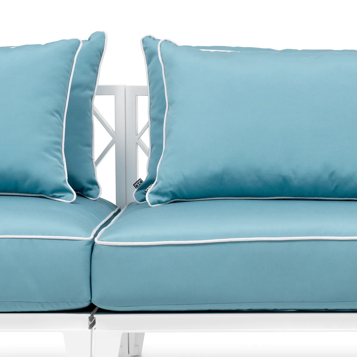 Sofa 3-osobowa zewnętrzna OCEAN CLUB biały z niebieskim - Image 6
