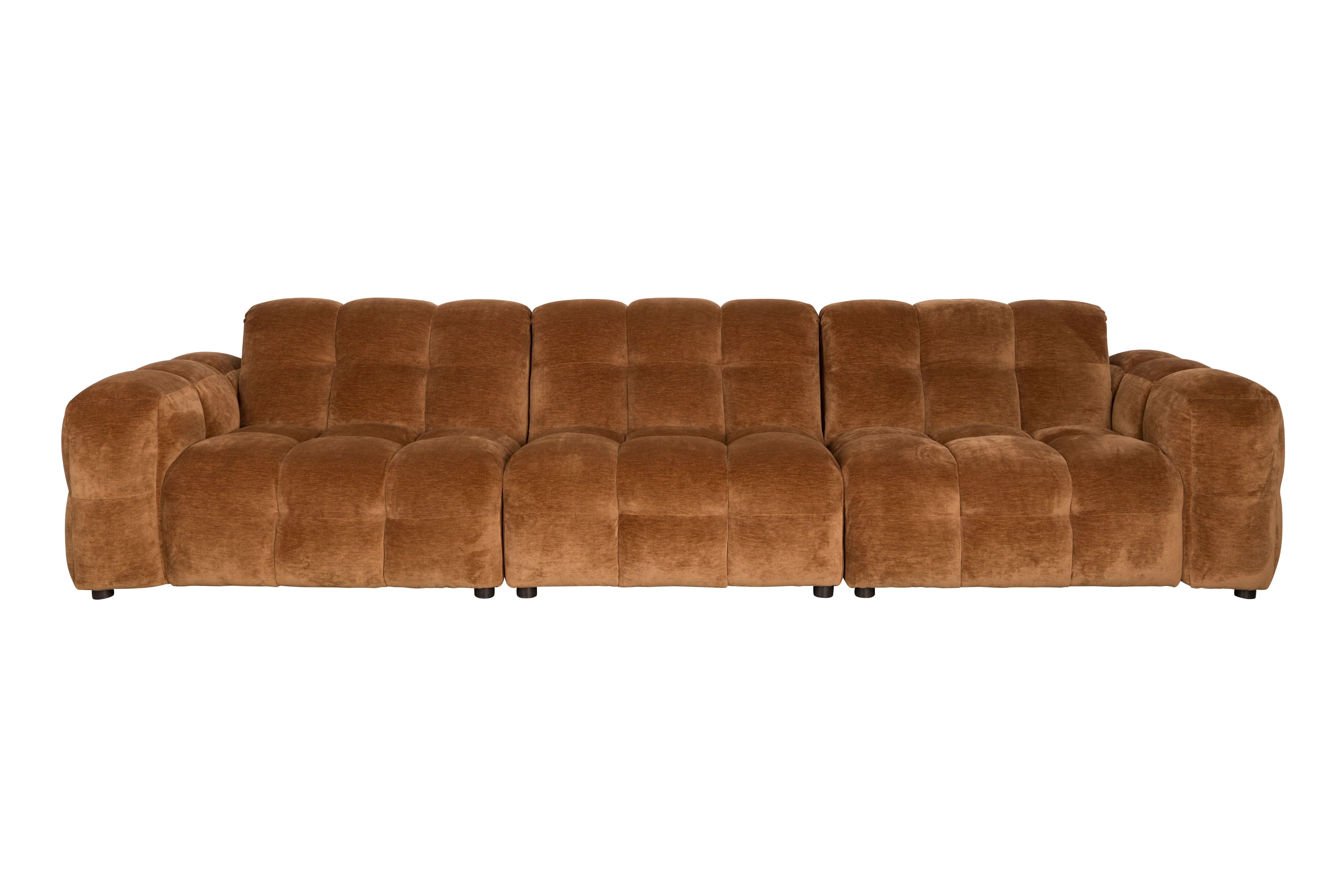 Sofa 4,5-osobowa HACKMAN koniakowy welur - Image 6