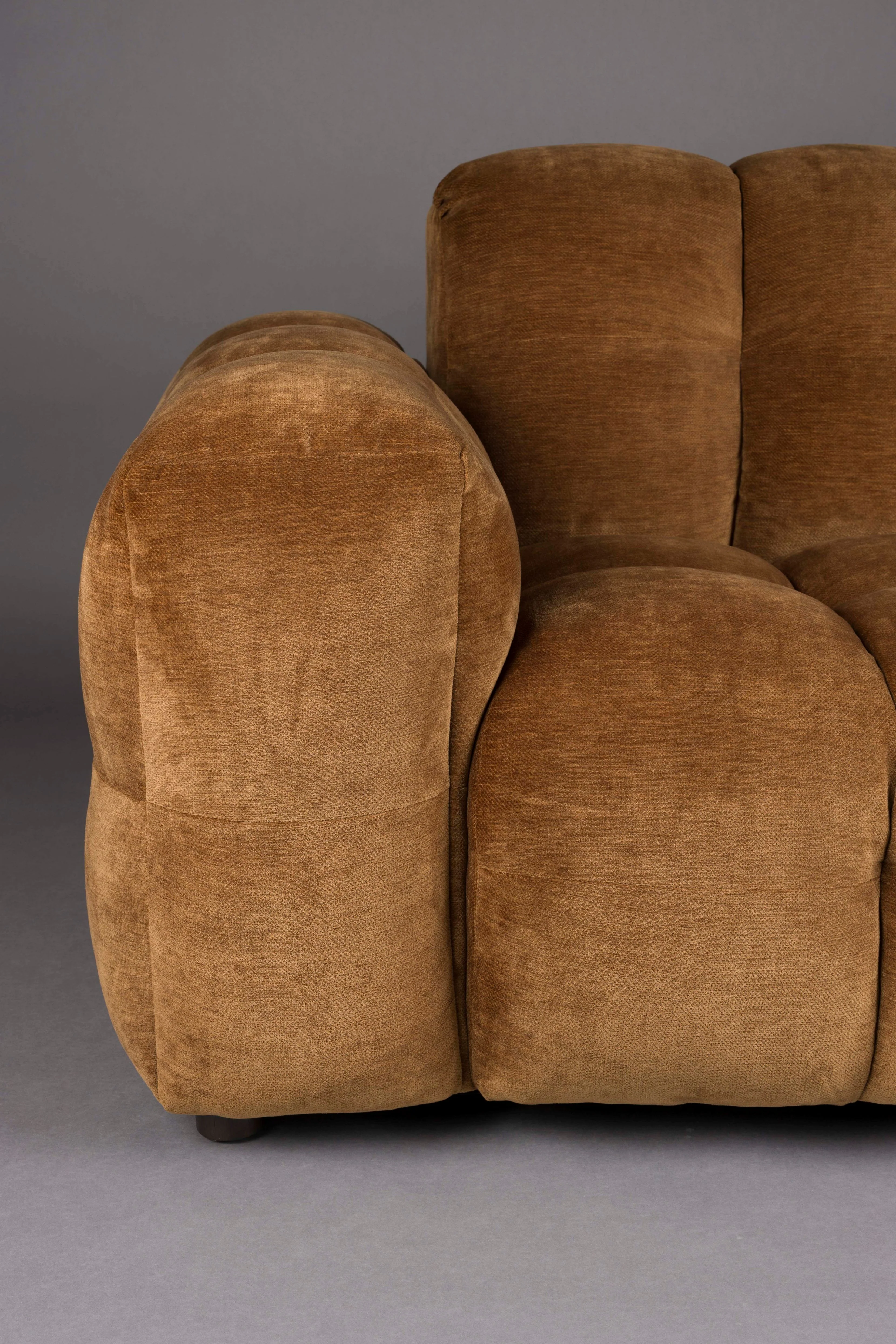 Sofa 4,5-osobowa HACKMAN koniakowy welur - Image 7