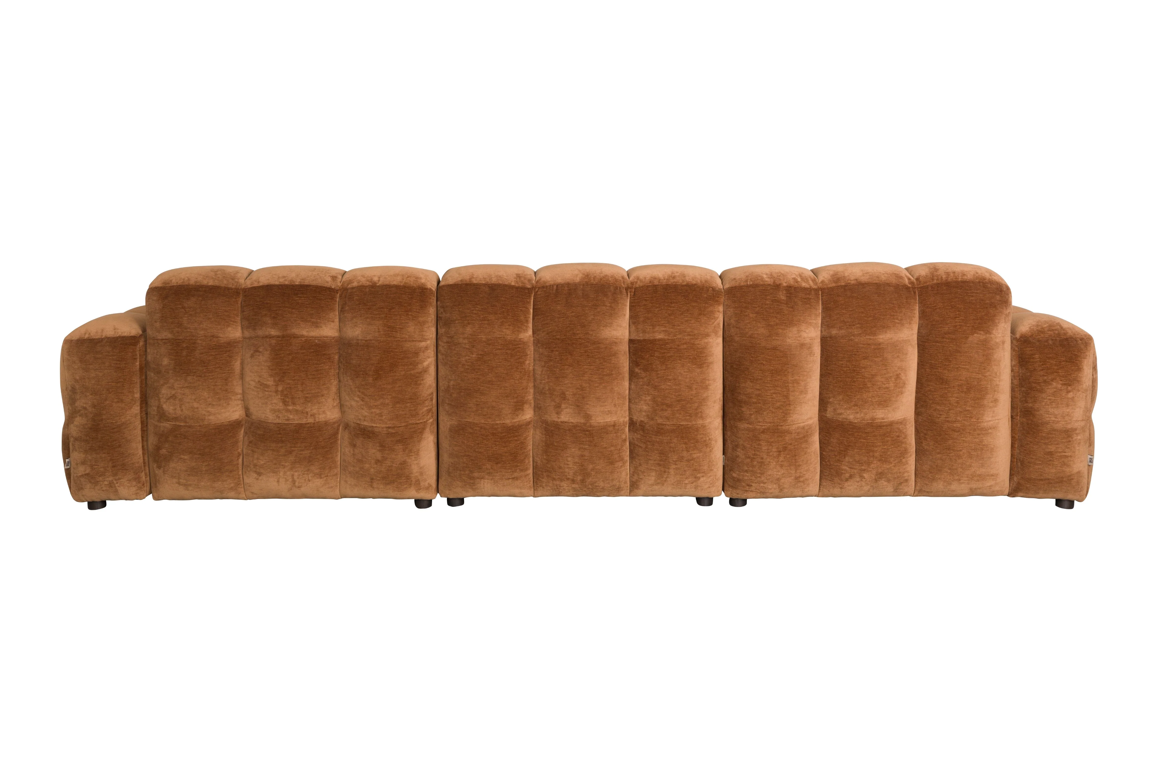 Sofa 4,5-osobowa HACKMAN koniakowy welur - Image 8