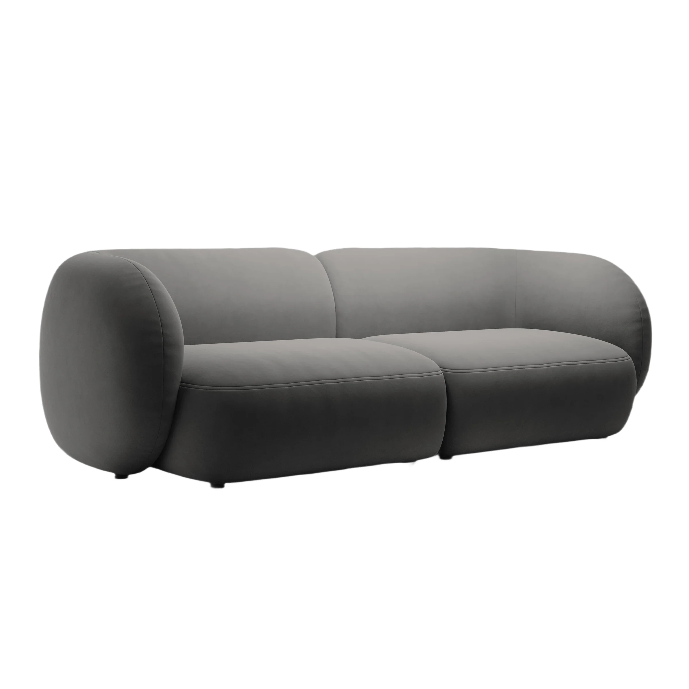 Sofa 4-osobowa aksamitna KATE ciemnoszary - Image 2