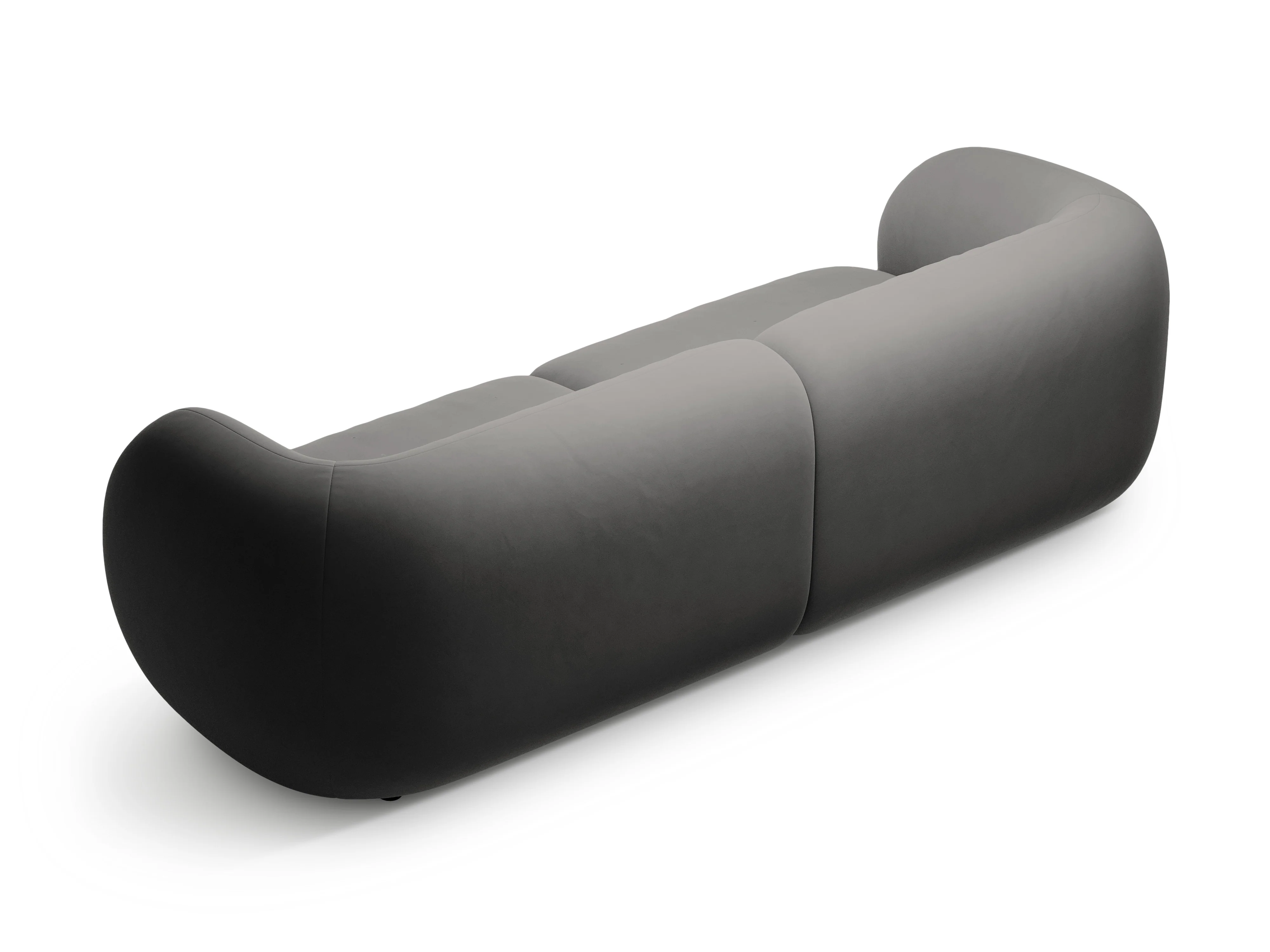 Sofa 4-osobowa aksamitna KATE ciemnoszary - Image 3