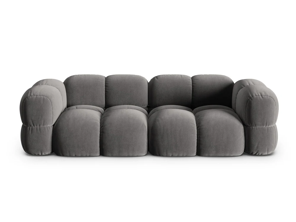 Sofa 4-osobowa aksamitna LORETTO szary - Image 3