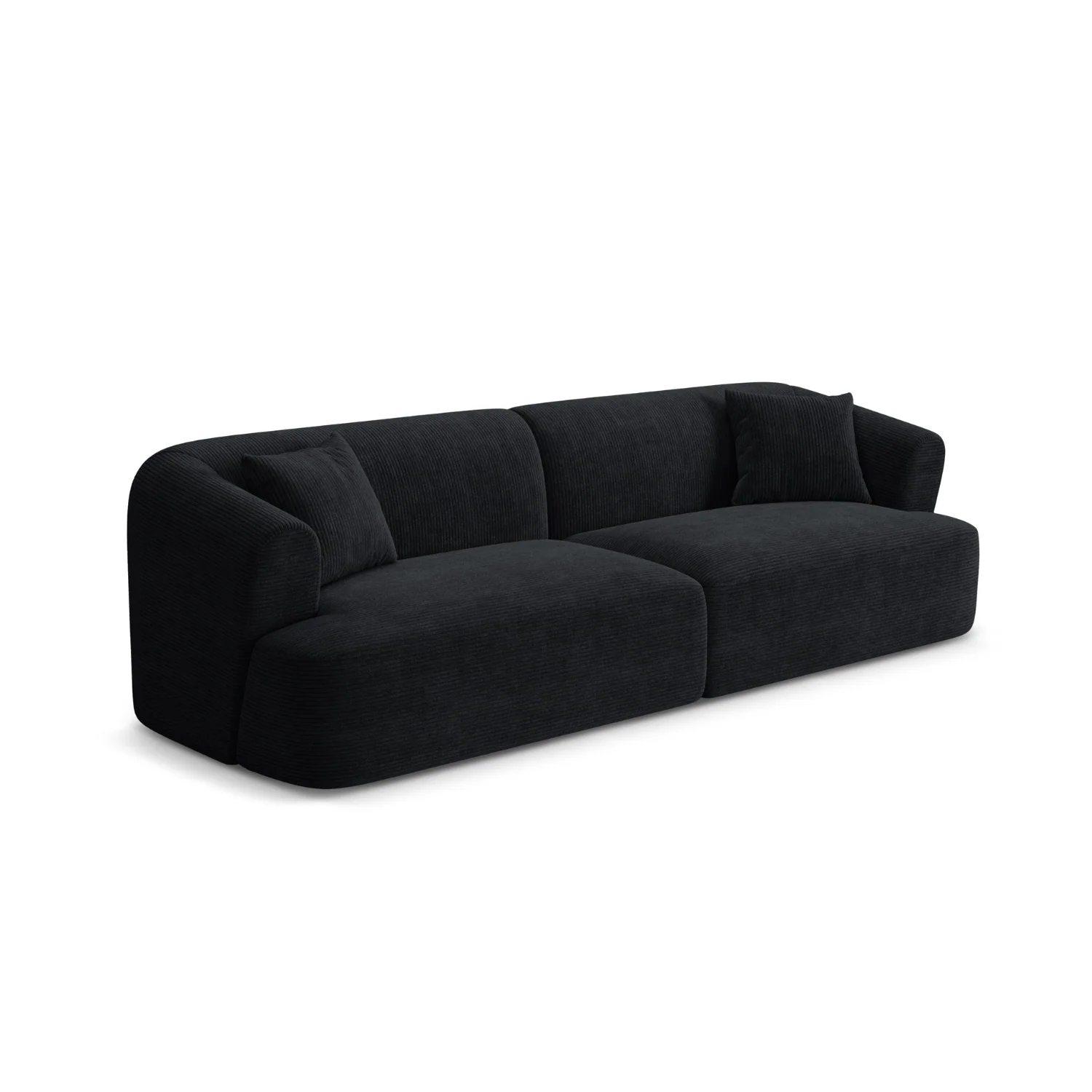 Sofa 4-osobowa CAMPI czarny sztruks