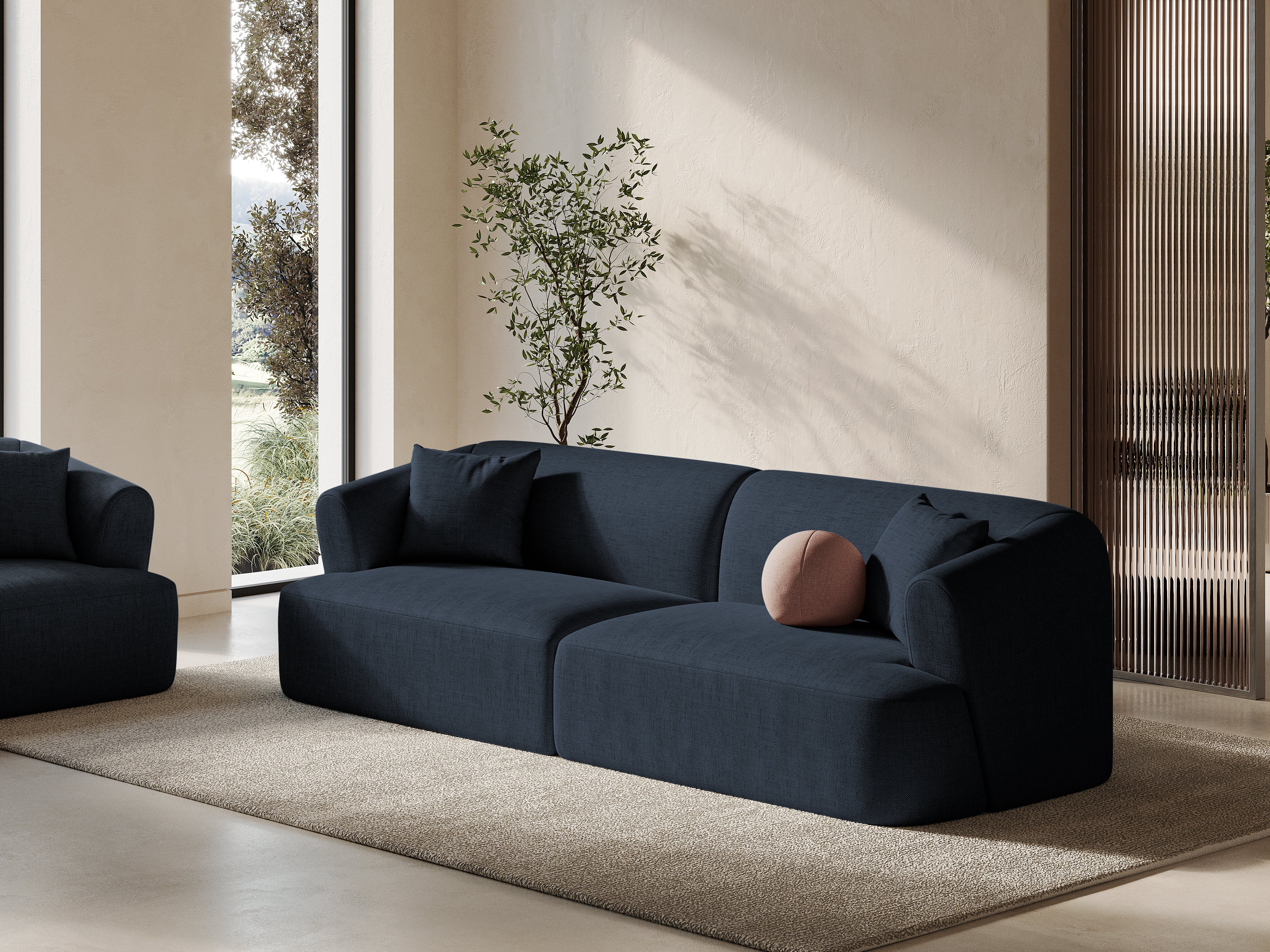 Sofa 4-osobowa CAMPI niebieski szenil - Image 2