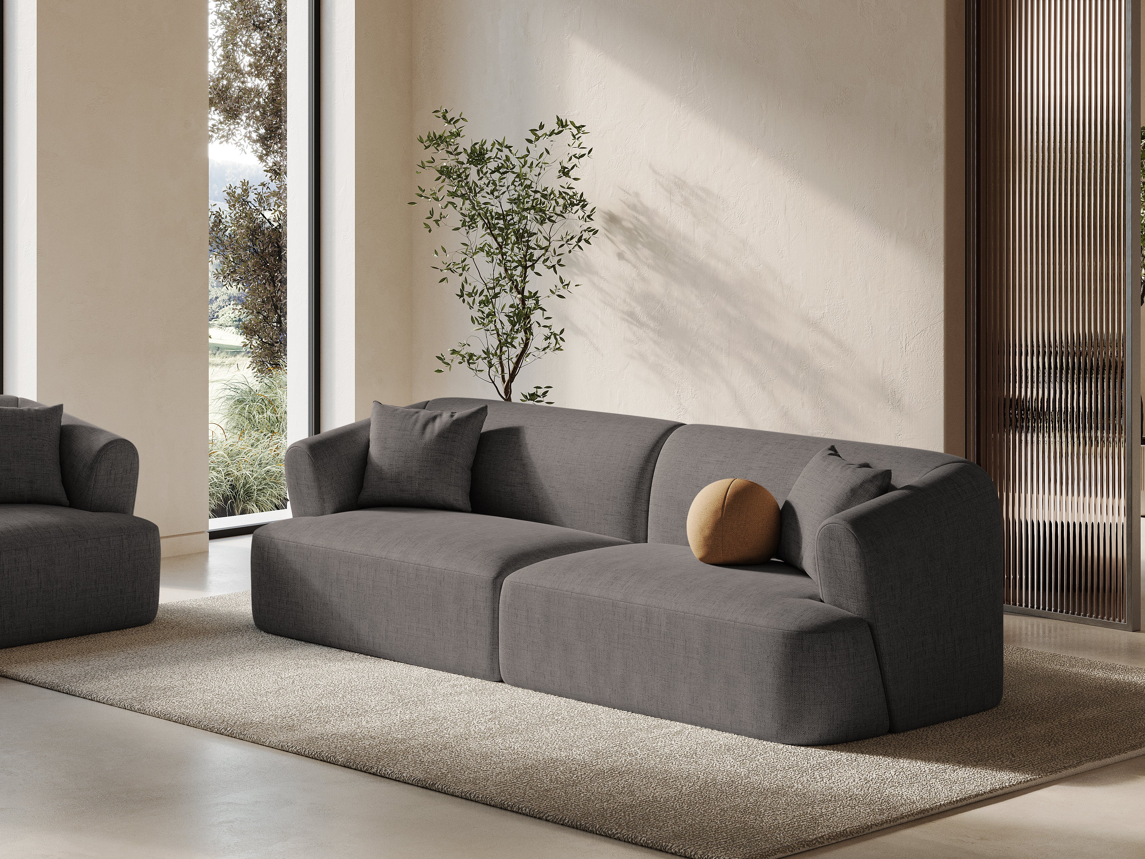 Sofa 4-osobowa CAMPI szary szenil - Image 2