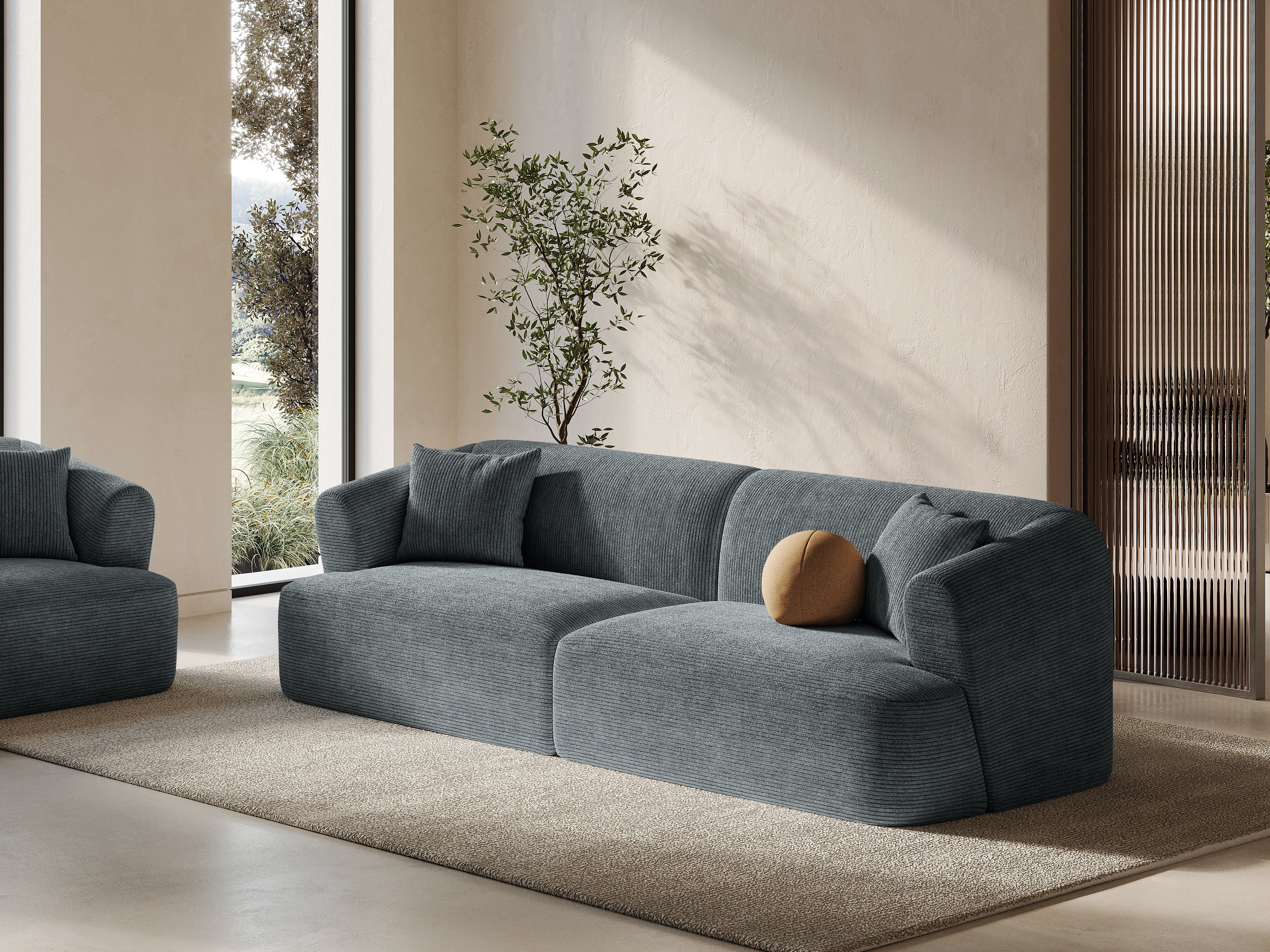 Sofa 4-osobowa CAMPI szary sztruks - Image 2