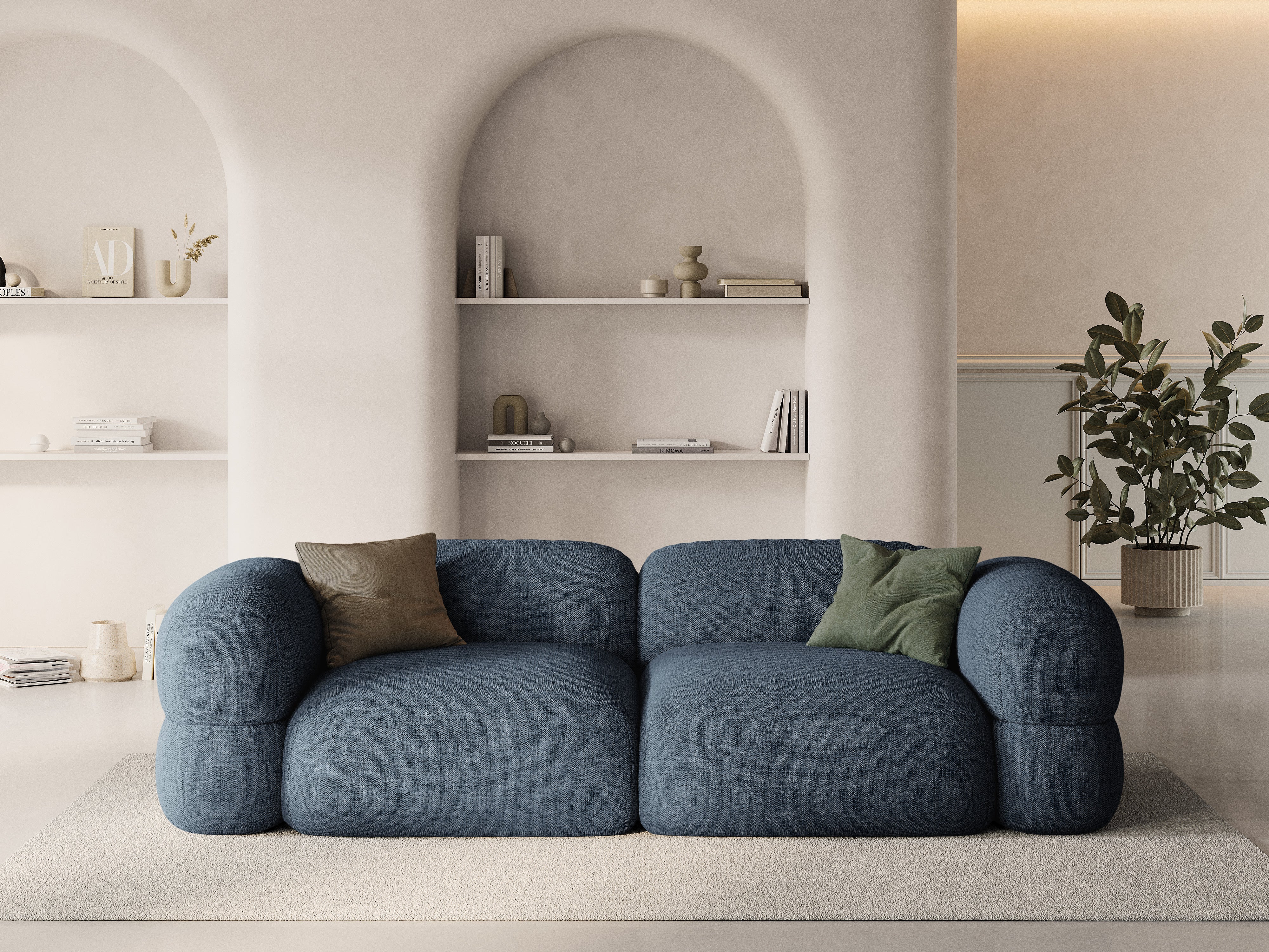 Sofa 4-osobowa ROGER ciemnoniebieski szenil - Image 2