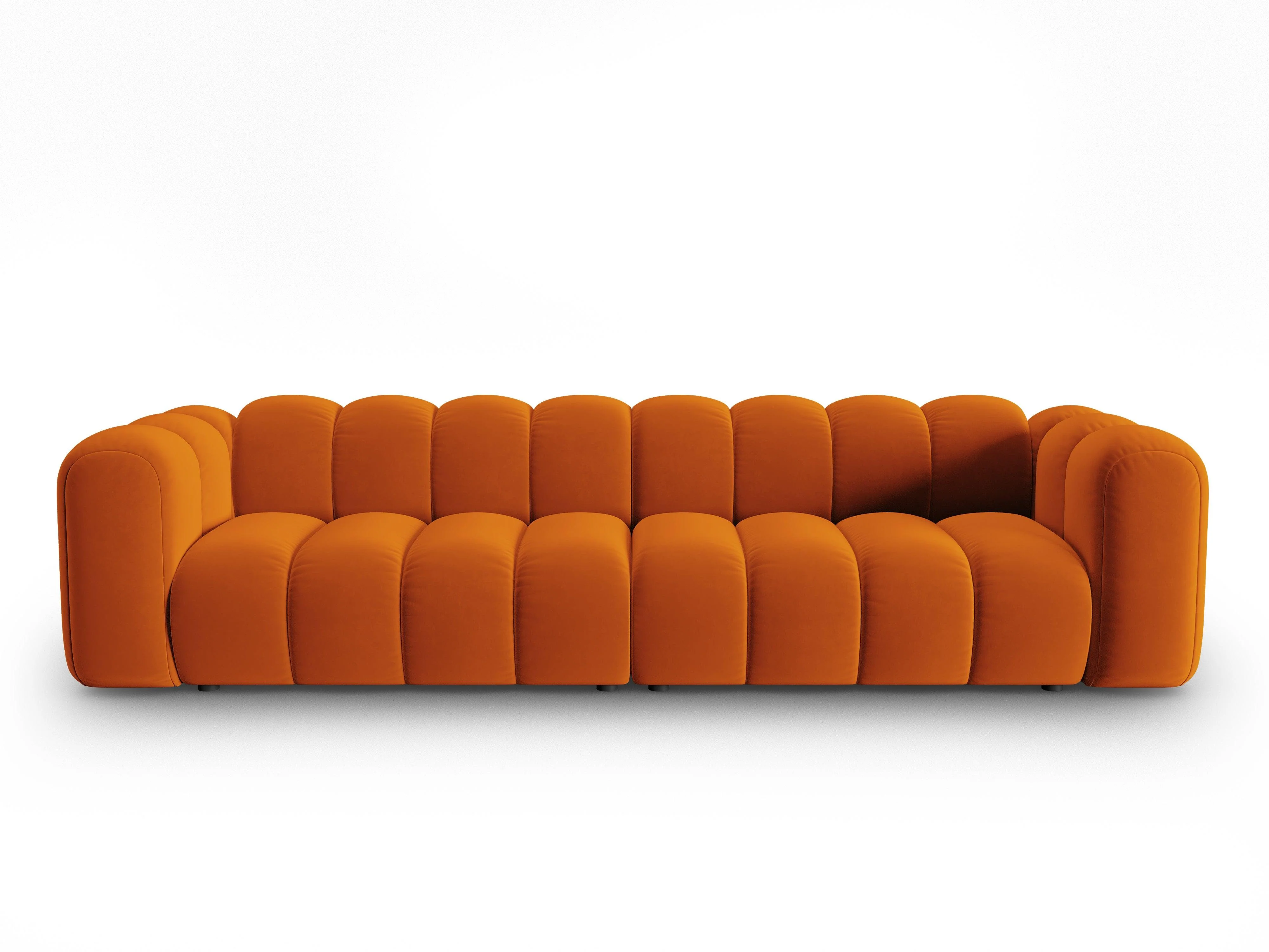 Sofa aksamitna 4-osobowa LUPINE ceglany - Image 3