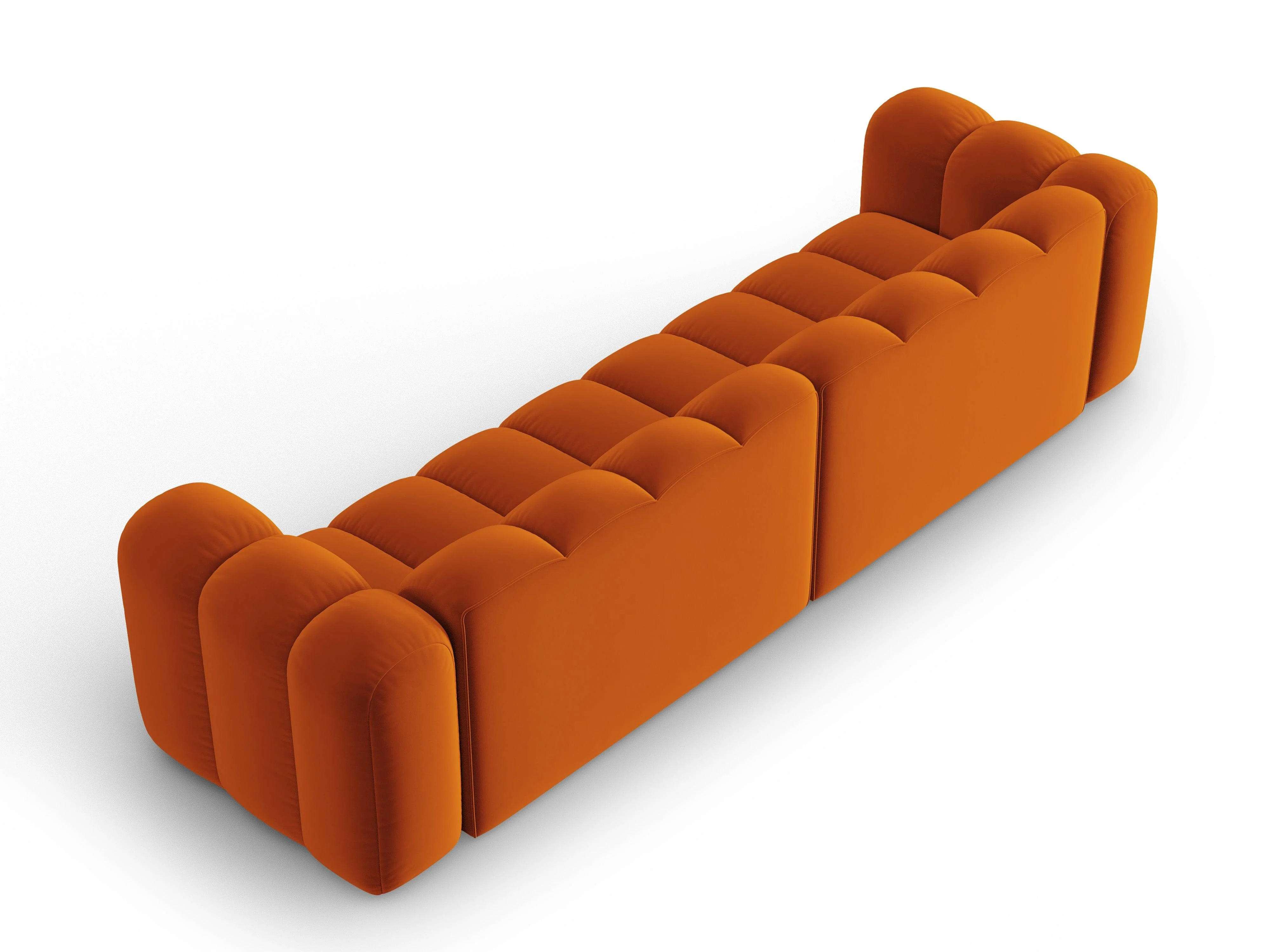 Sofa aksamitna 4-osobowa LUPINE ceglany - Image 4