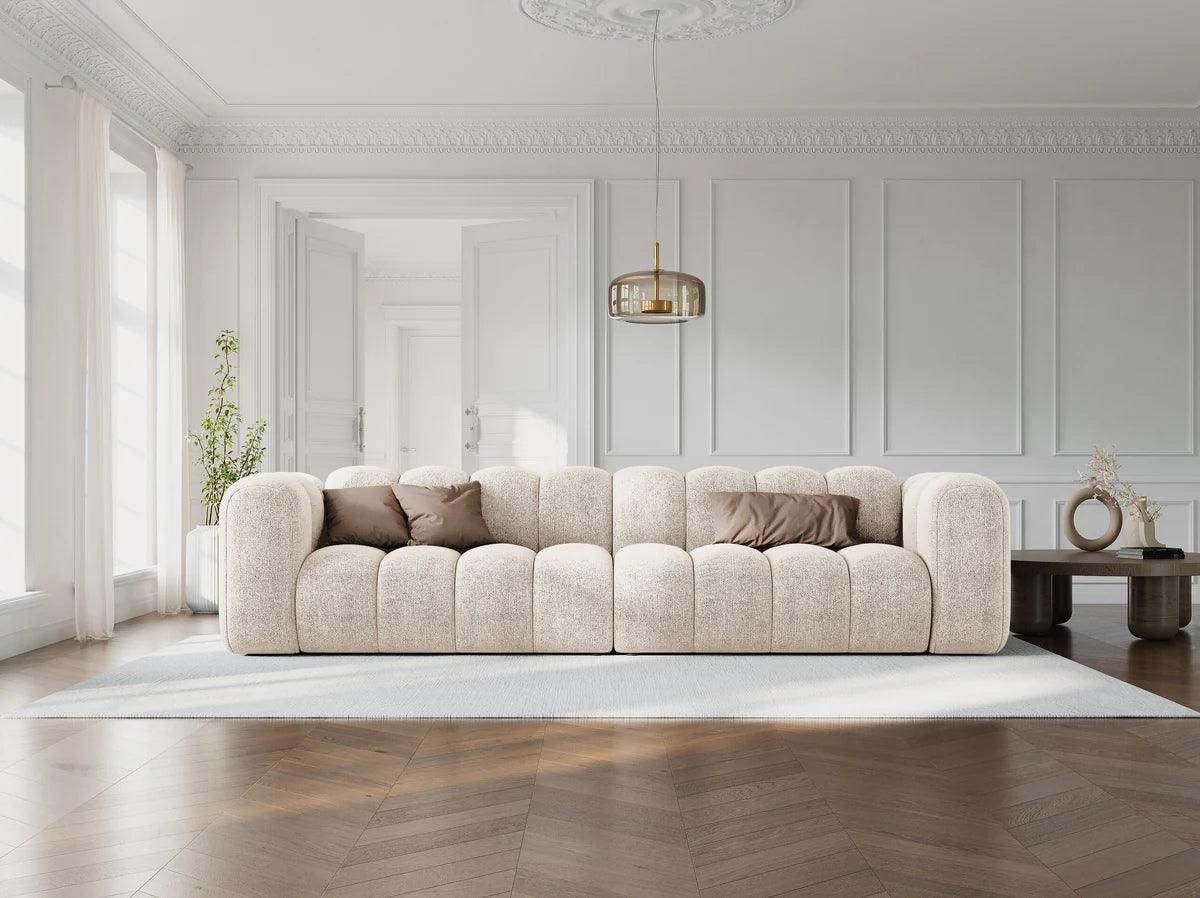 Sofa aksamitna 4-osobowa LUPINE granatowy - Image 2