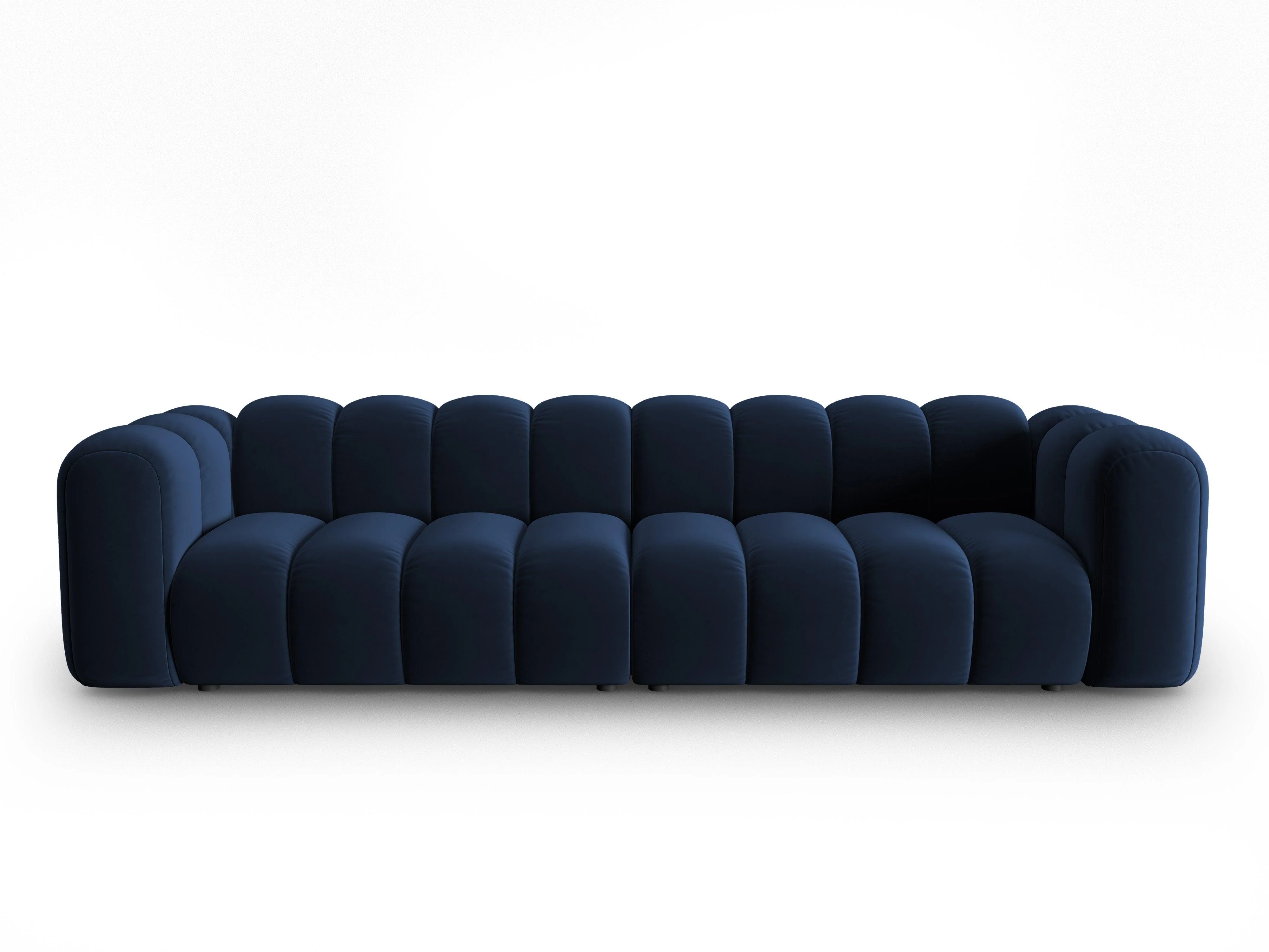 Sofa aksamitna 4-osobowa LUPINE granatowy - Image 3