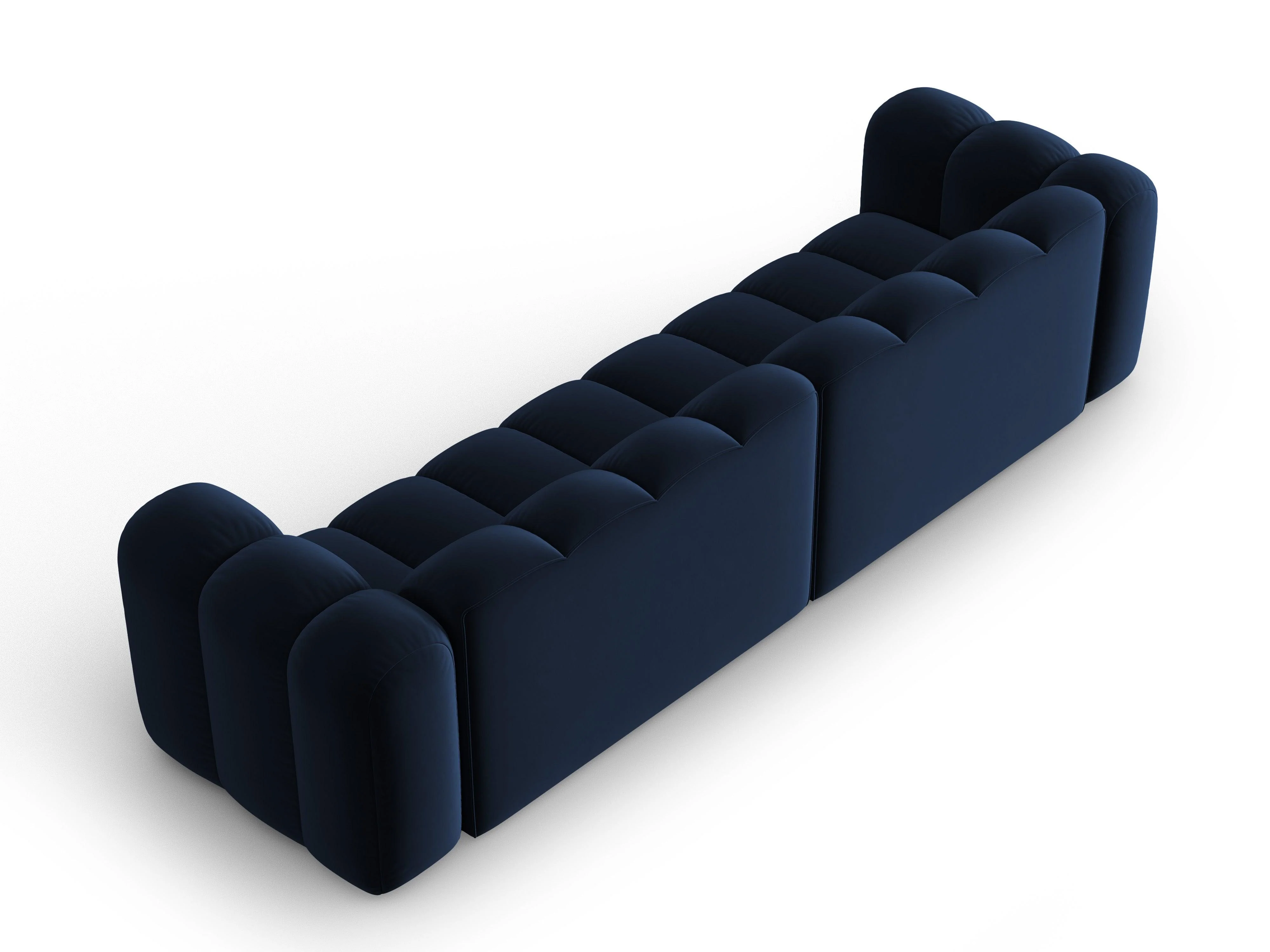 Sofa aksamitna 4-osobowa LUPINE granatowy - Image 4