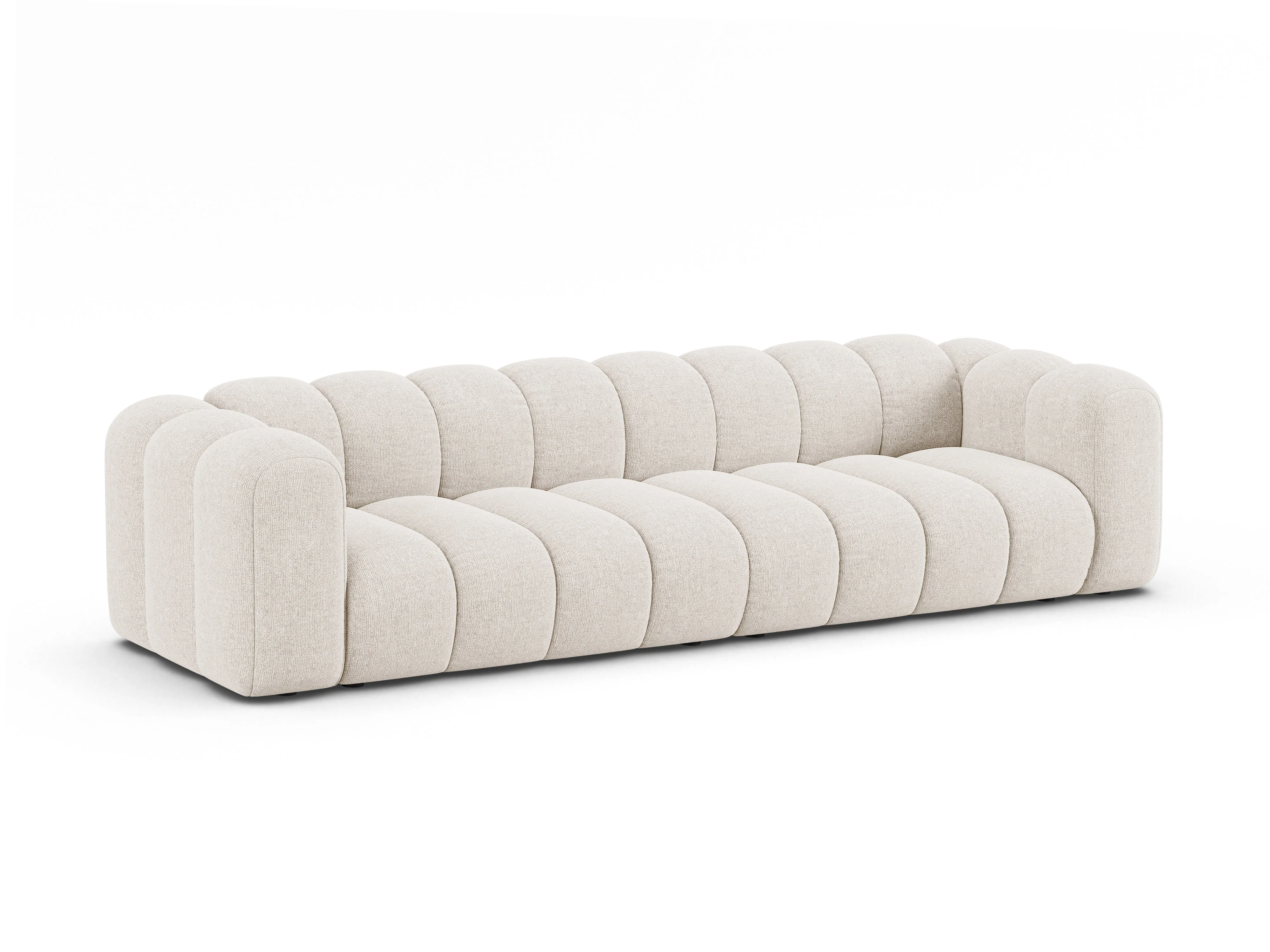 Sofa 4-osobowa LUPINE jasny beżowy szenil