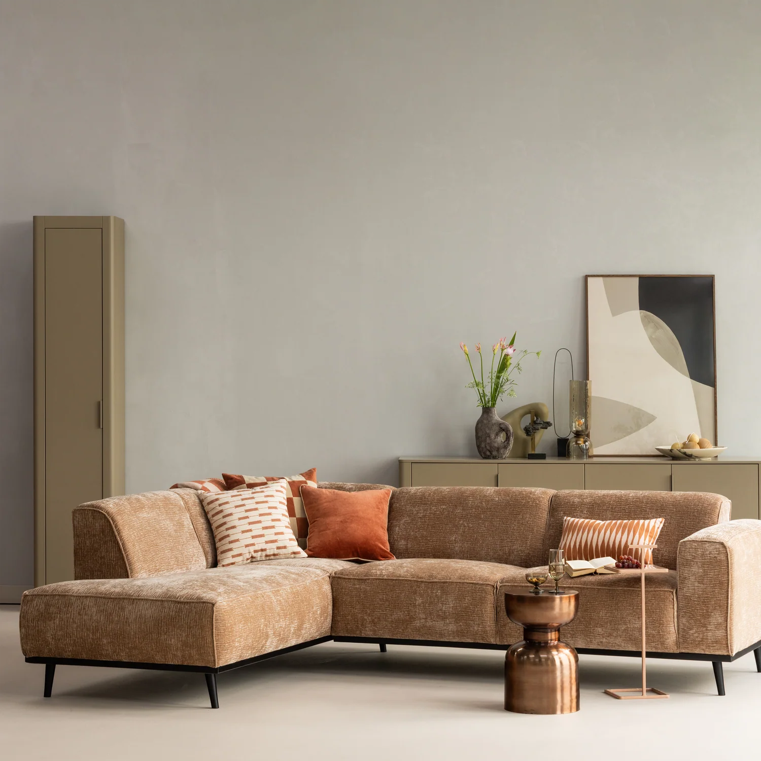 Sofa 4-osobowa STATEMENT ciemnobeżowy szenil - Image 2