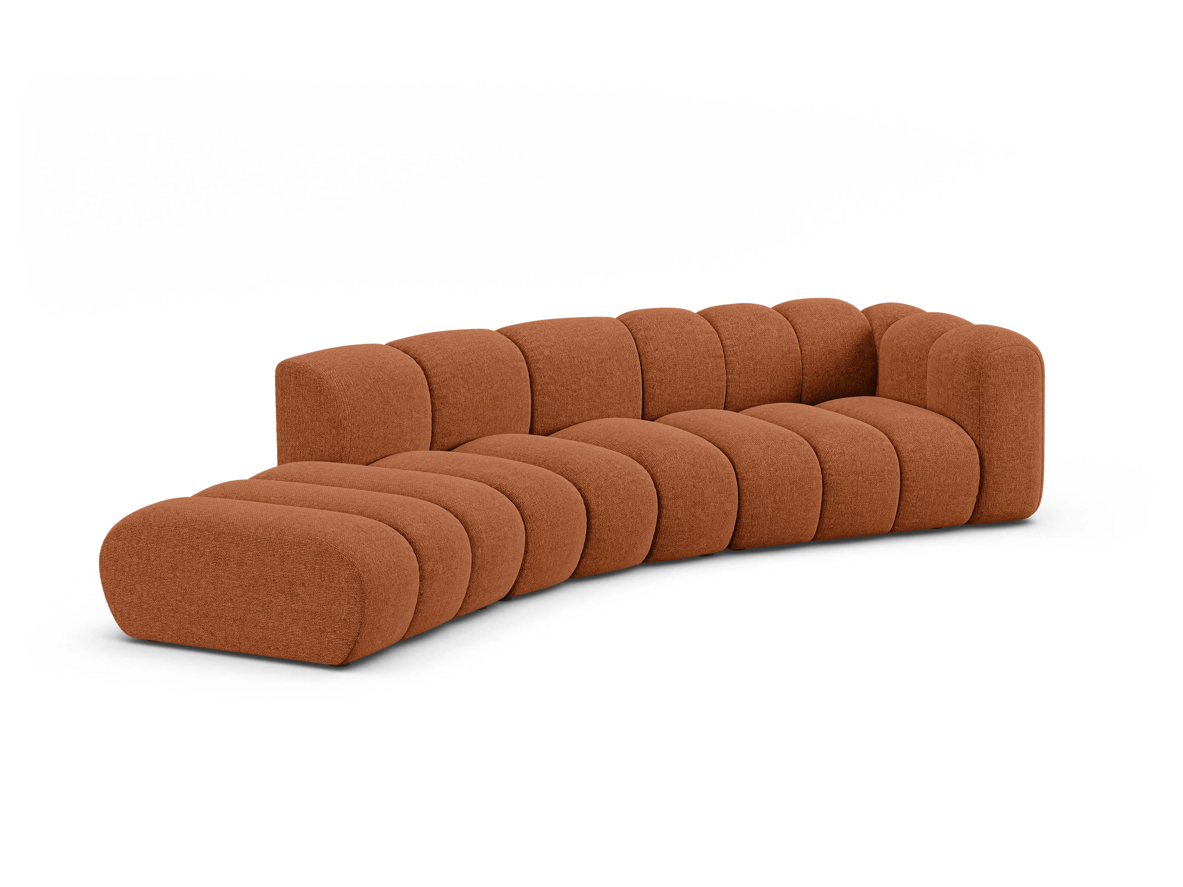 Sofa 5-osobowa lewostronna LUPINE ceglany szenil