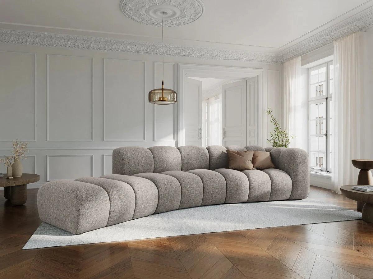 Sofa aksamitna 5-osobowa lewostronna LUPINE ceglany - Image 5
