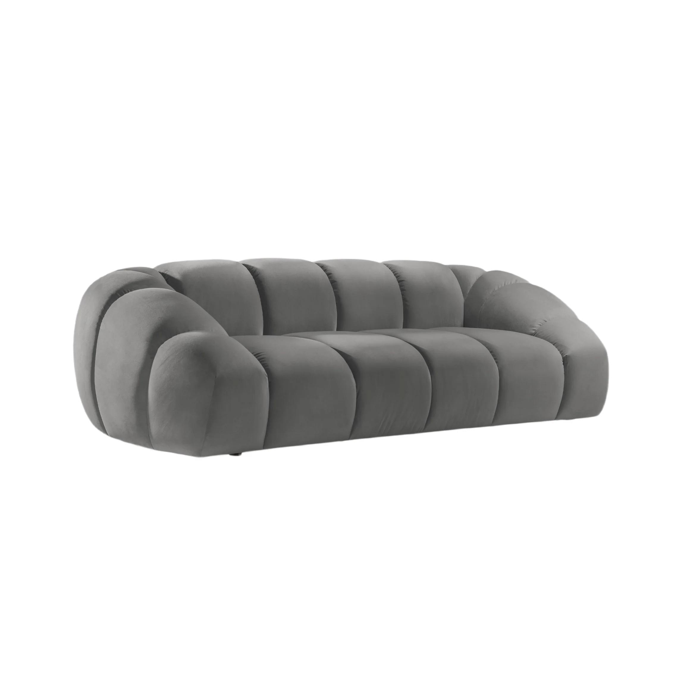 Sofa aksamitna 2,5-osobowa DIANA szary