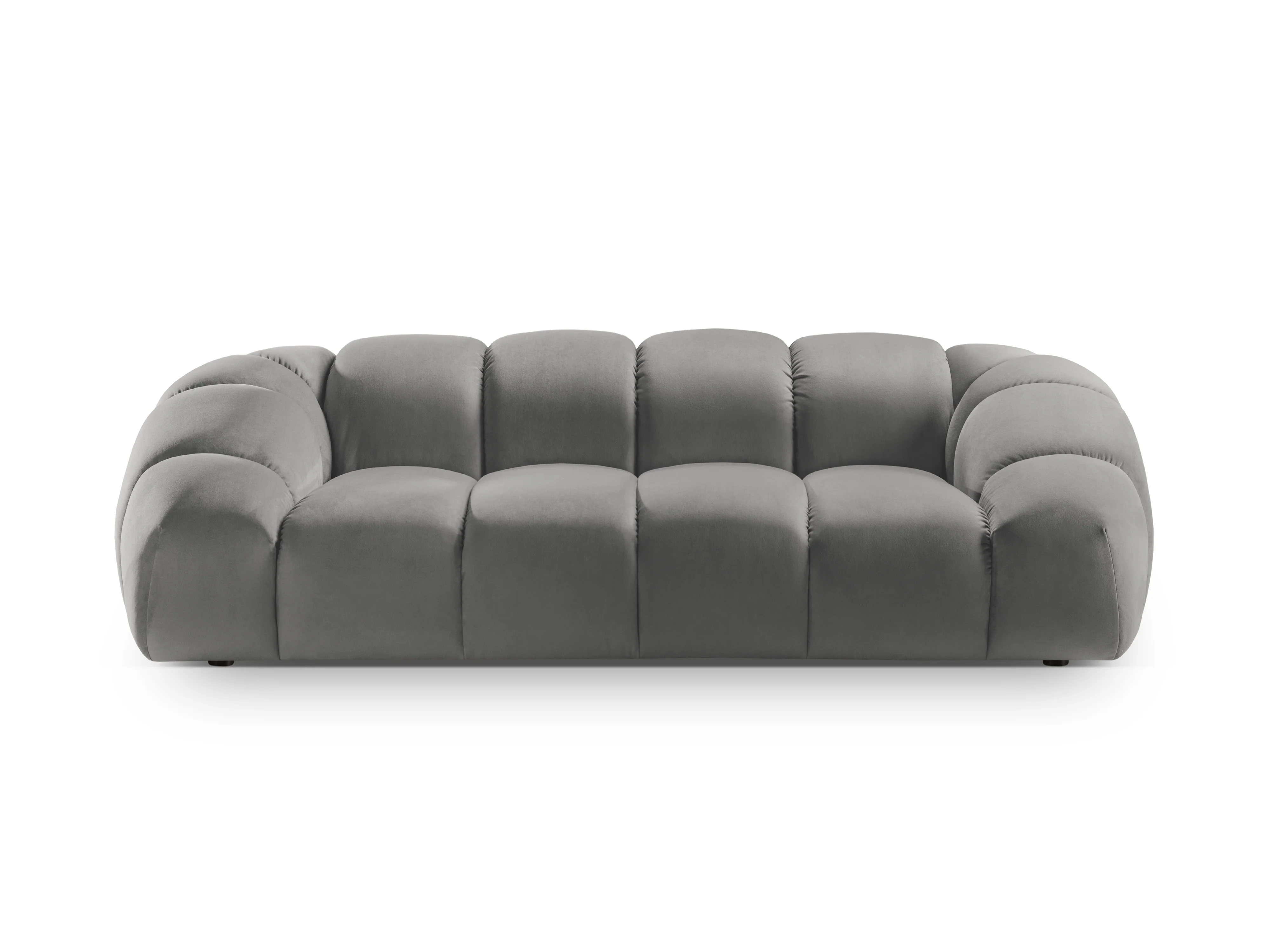 Sofa aksamitna 2,5-osobowa DIANA szary - Image 3