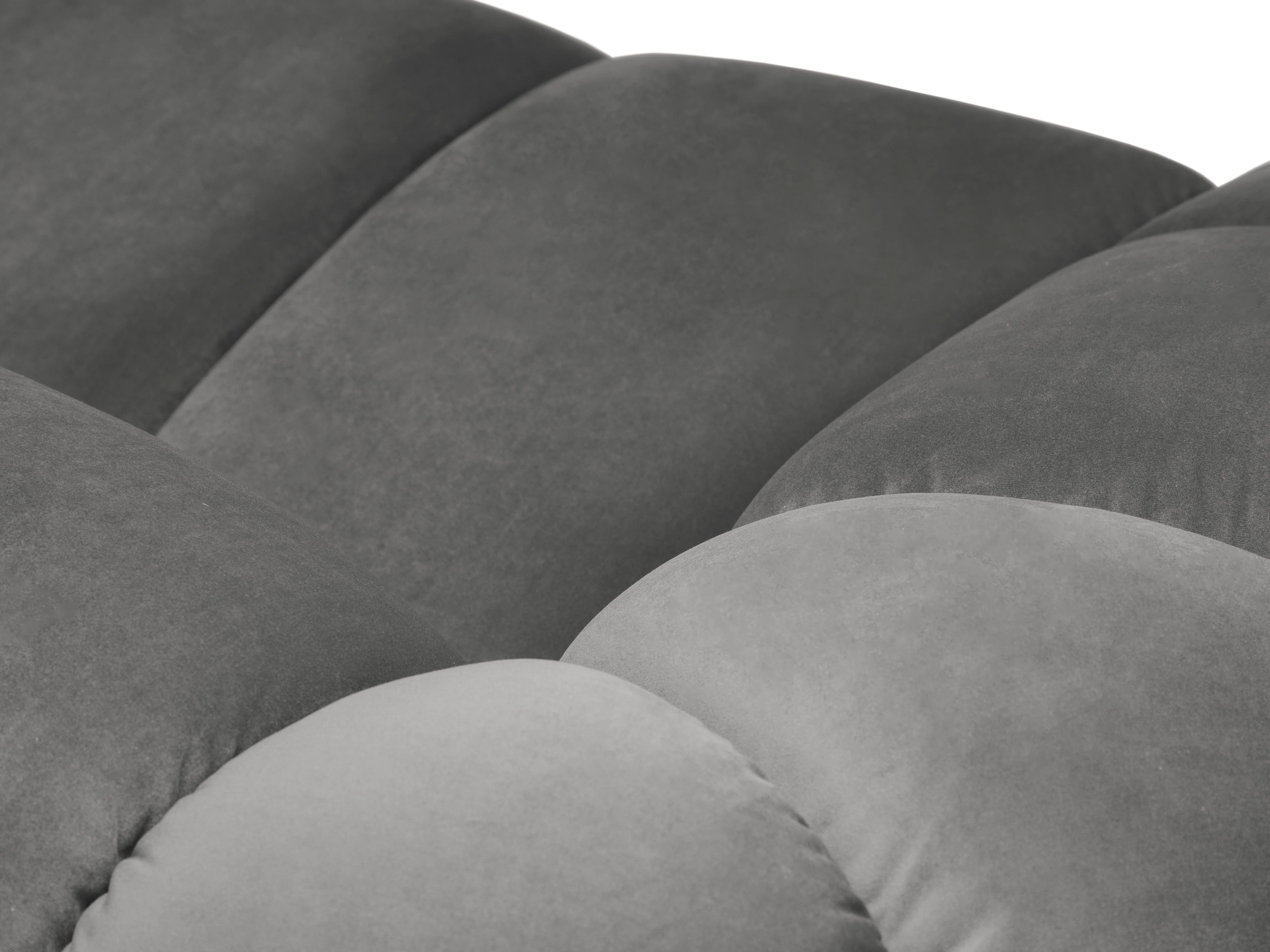 Sofa aksamitna 2,5-osobowa DIANA szary - Image 5