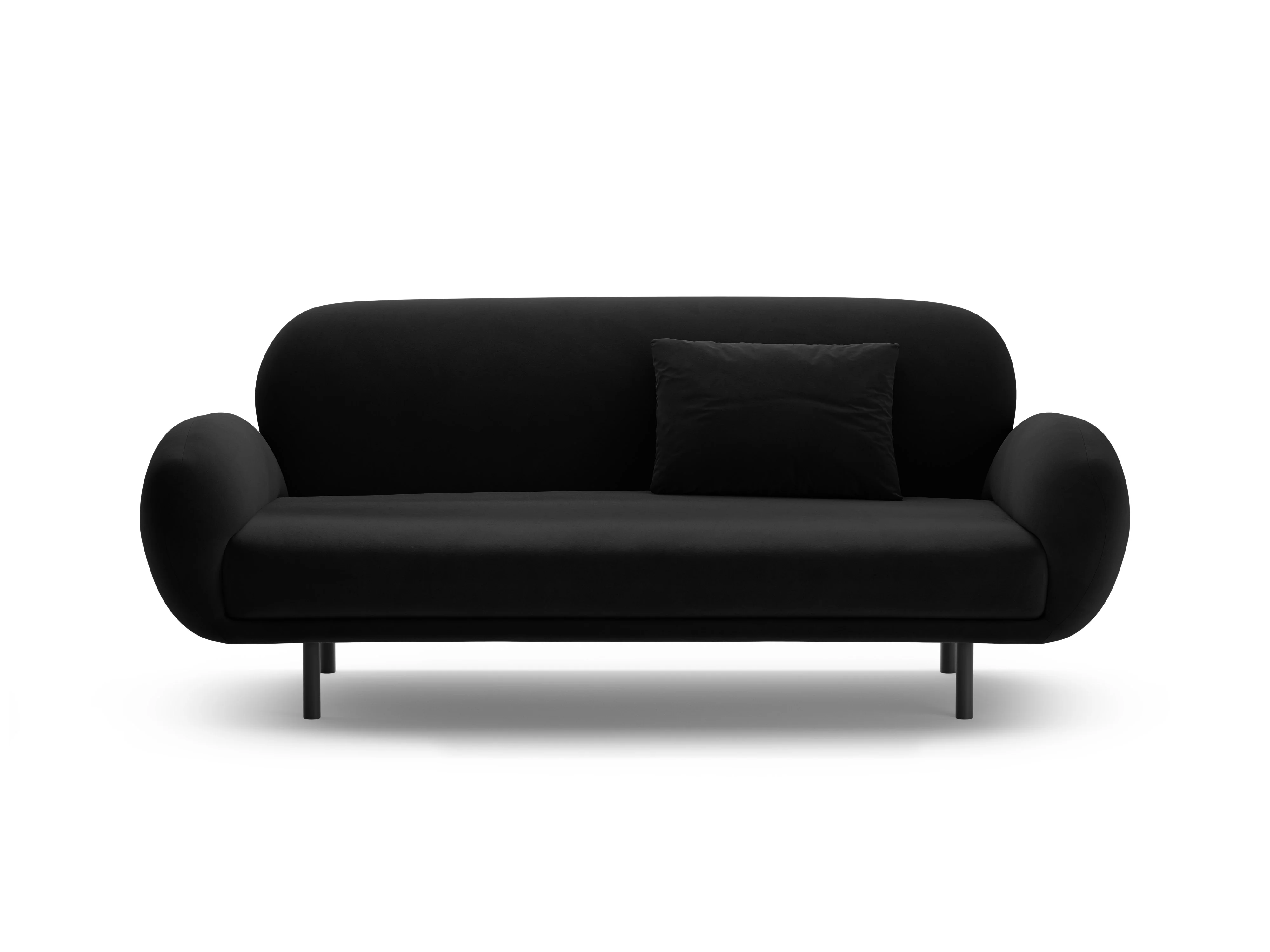 Sofa aksamitna 2,5-osobowa POPPY czarny - Image 5