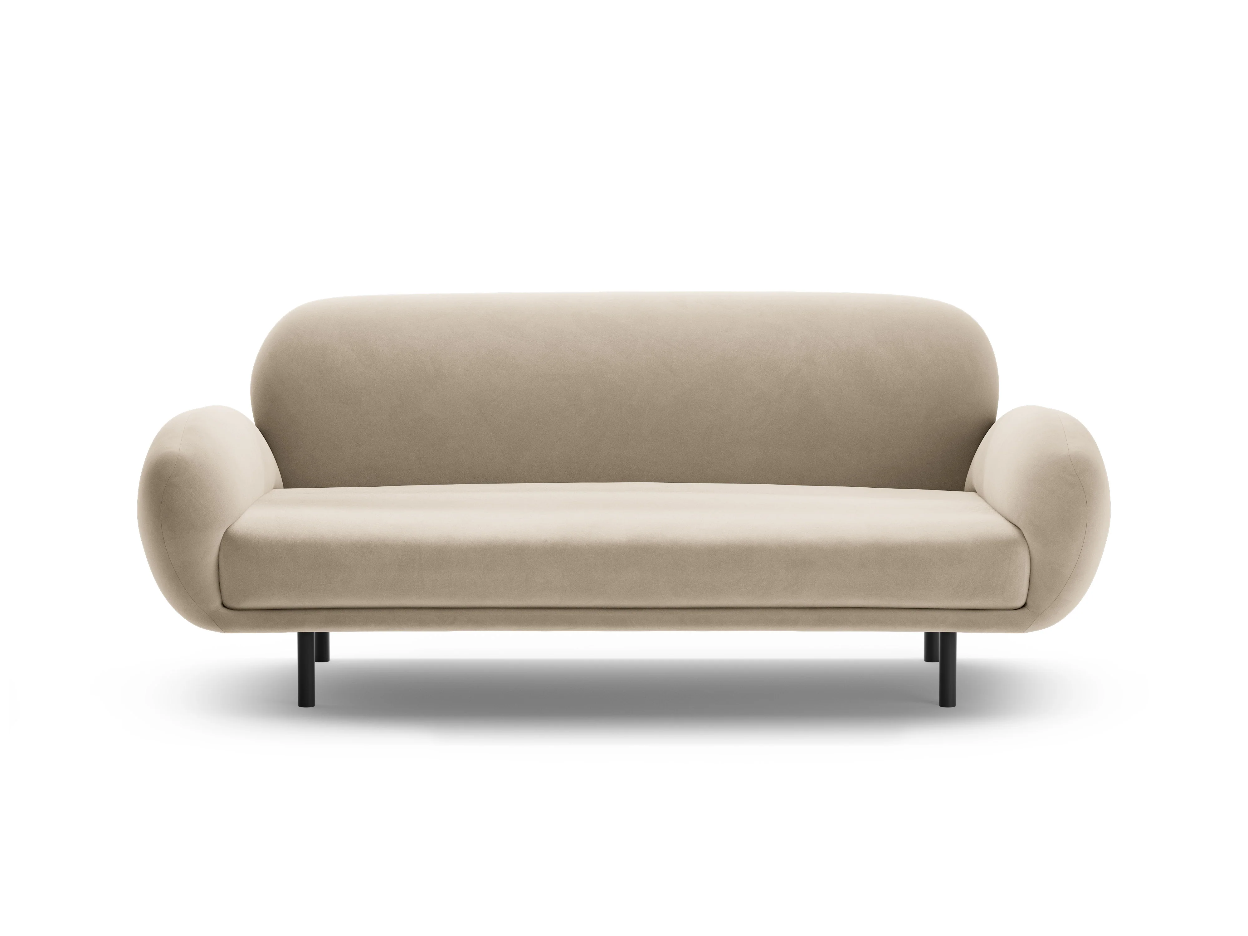 Sofa aksamitna 2,5-osobowa POPPY ecru - Image 3