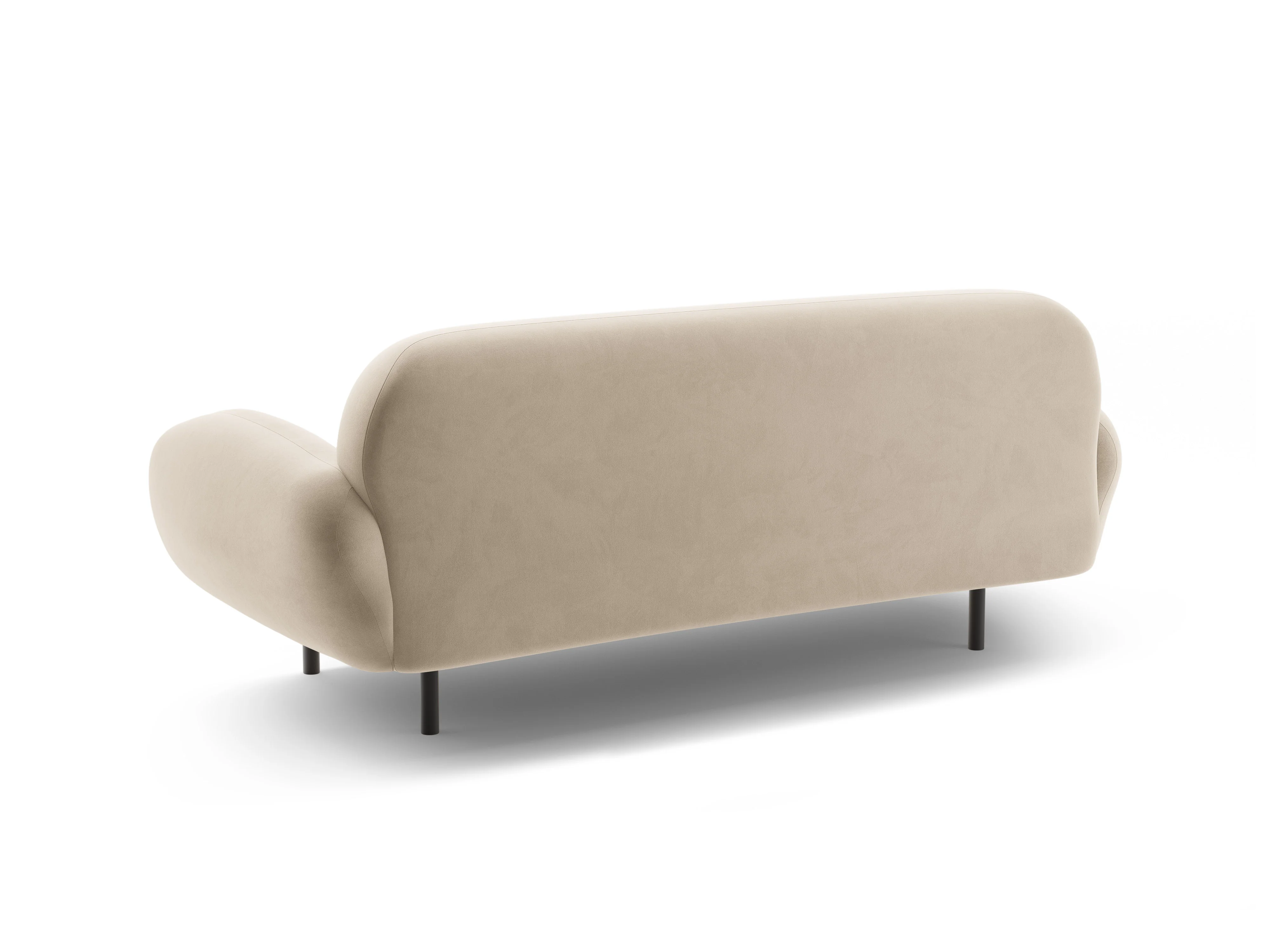Sofa aksamitna 2,5-osobowa POPPY ecru - Image 4