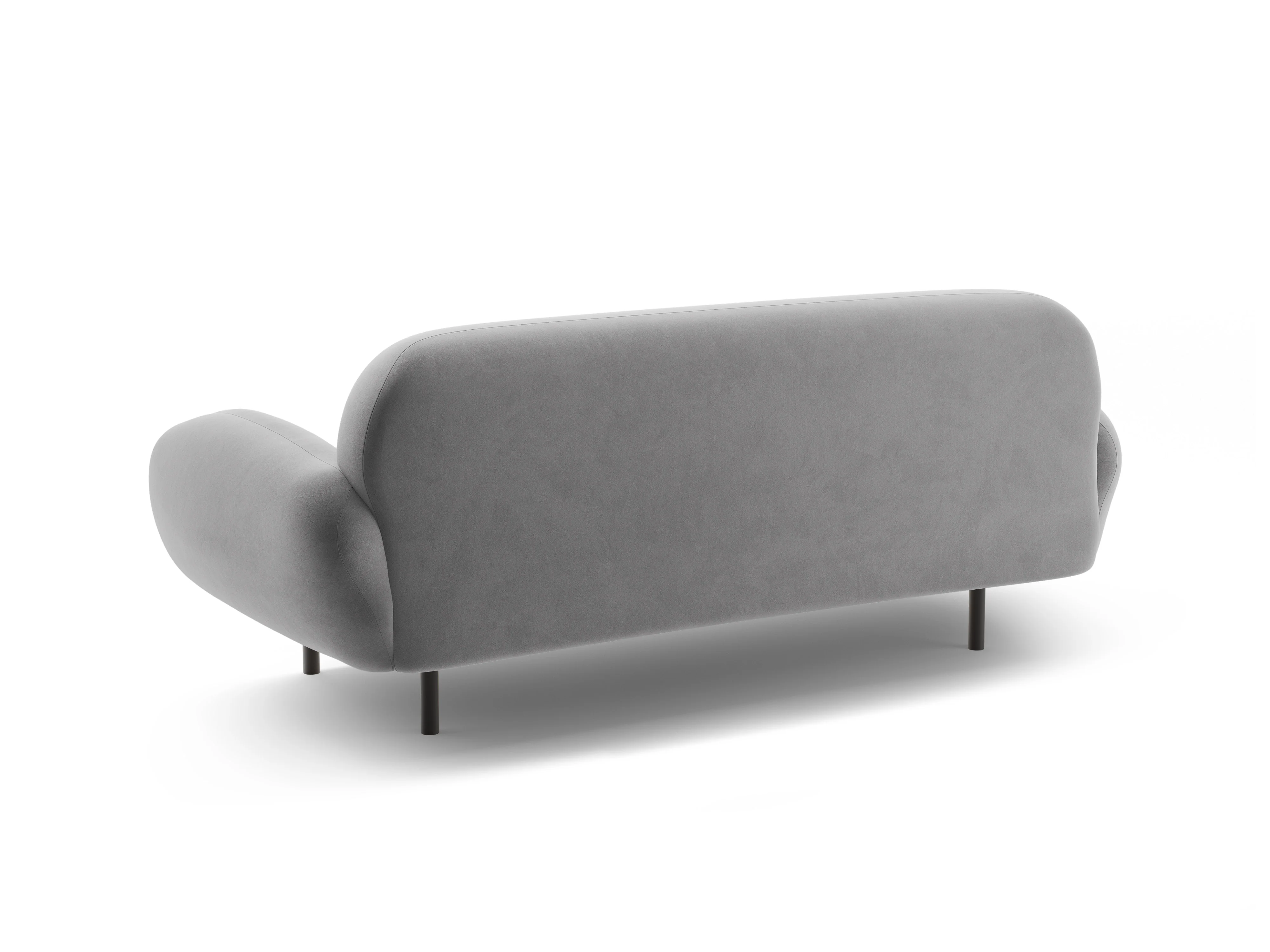 Sofa aksamitna 2,5-osobowa POPPY jasnoszary - Image 4