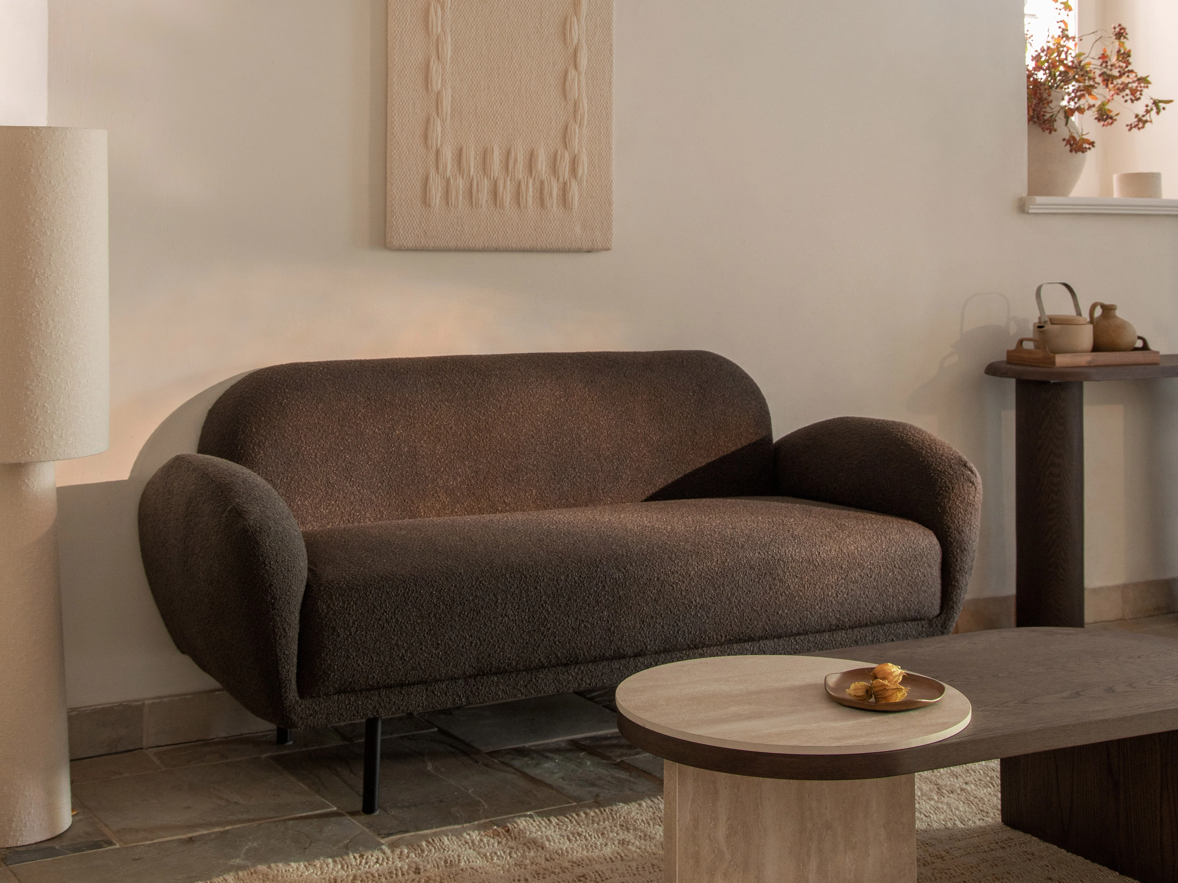 Sofa aksamitna 2,5-osobowa POPPY terracotta - Image 2