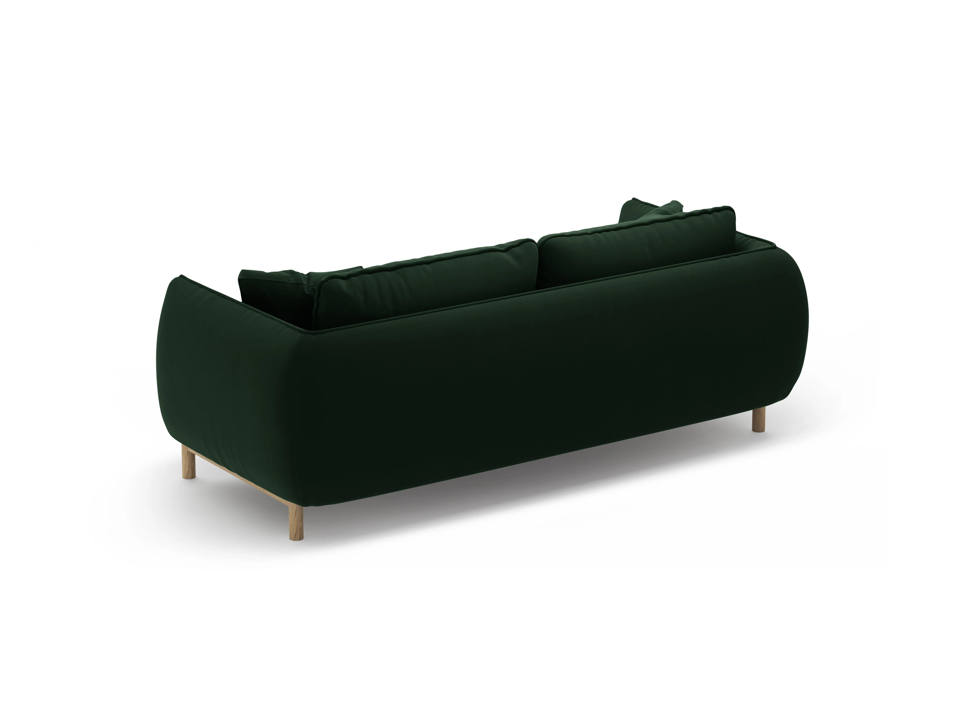 Sofa aksamitna 2-osobowa ADA butelkowa zieleń - Image 4