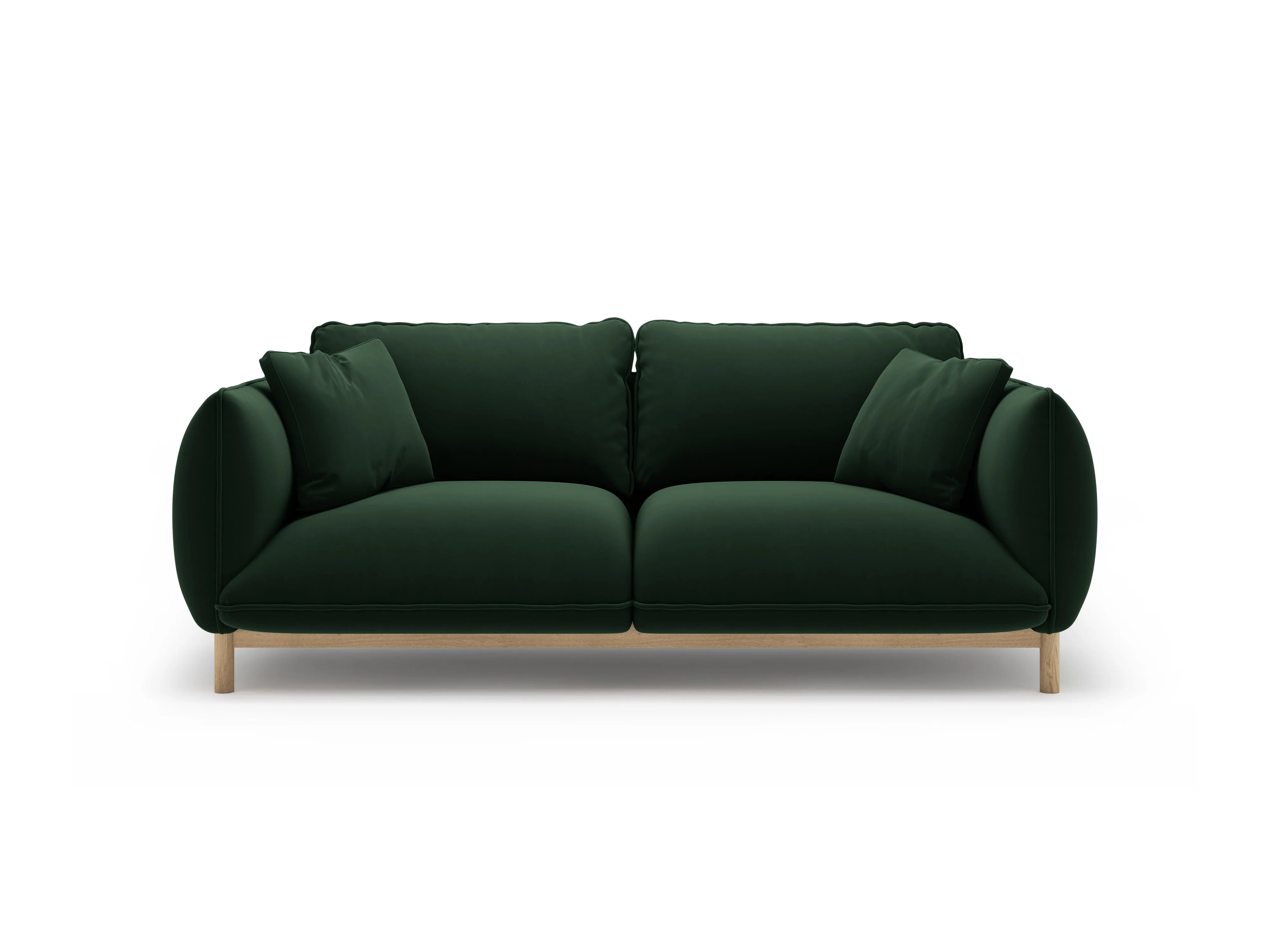 Sofa aksamitna 2-osobowa ADA butelkowa zieleń - Image 5