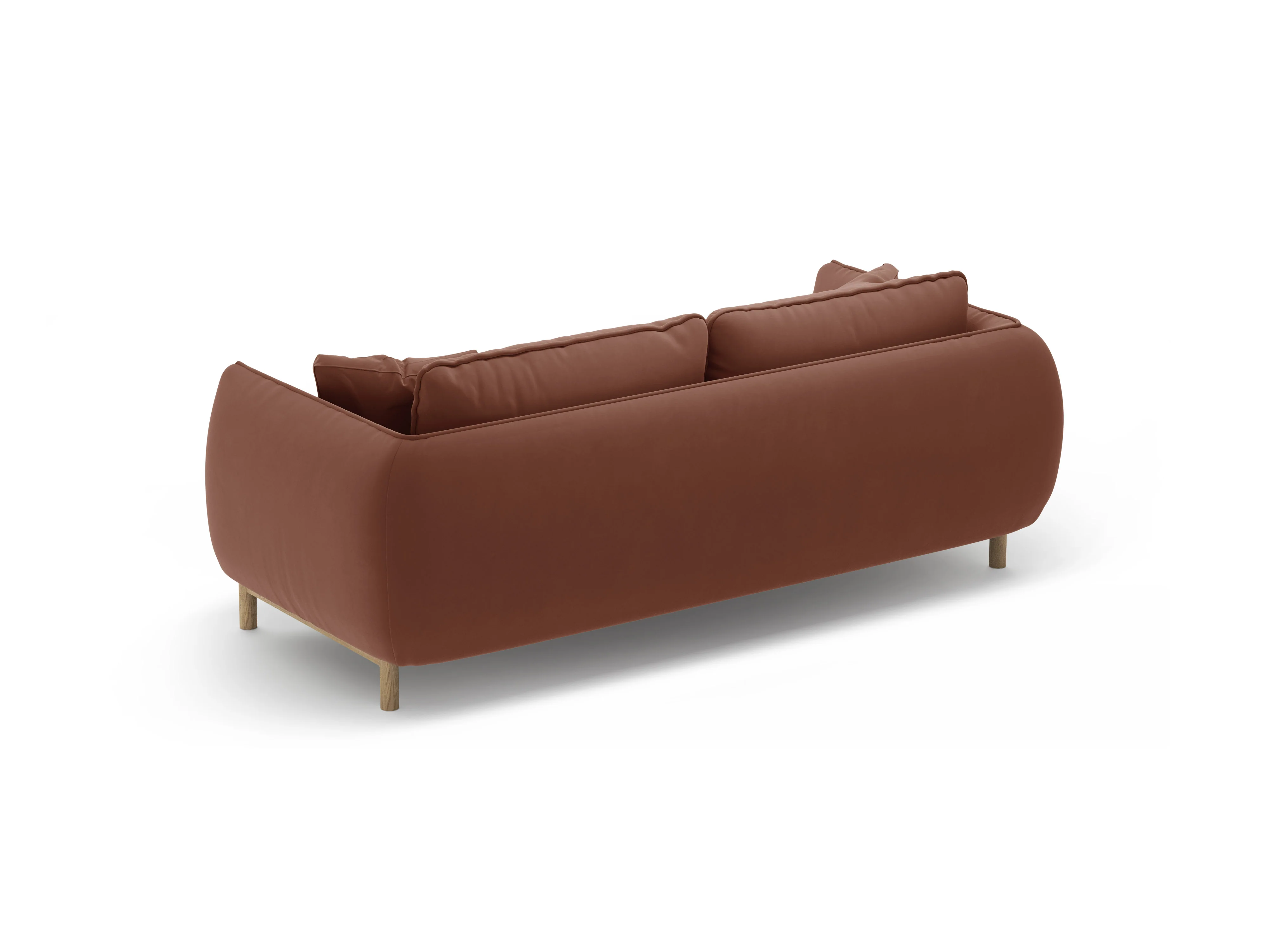 Sofa aksamitna 2-osobowa ADA cuoio - Image 4